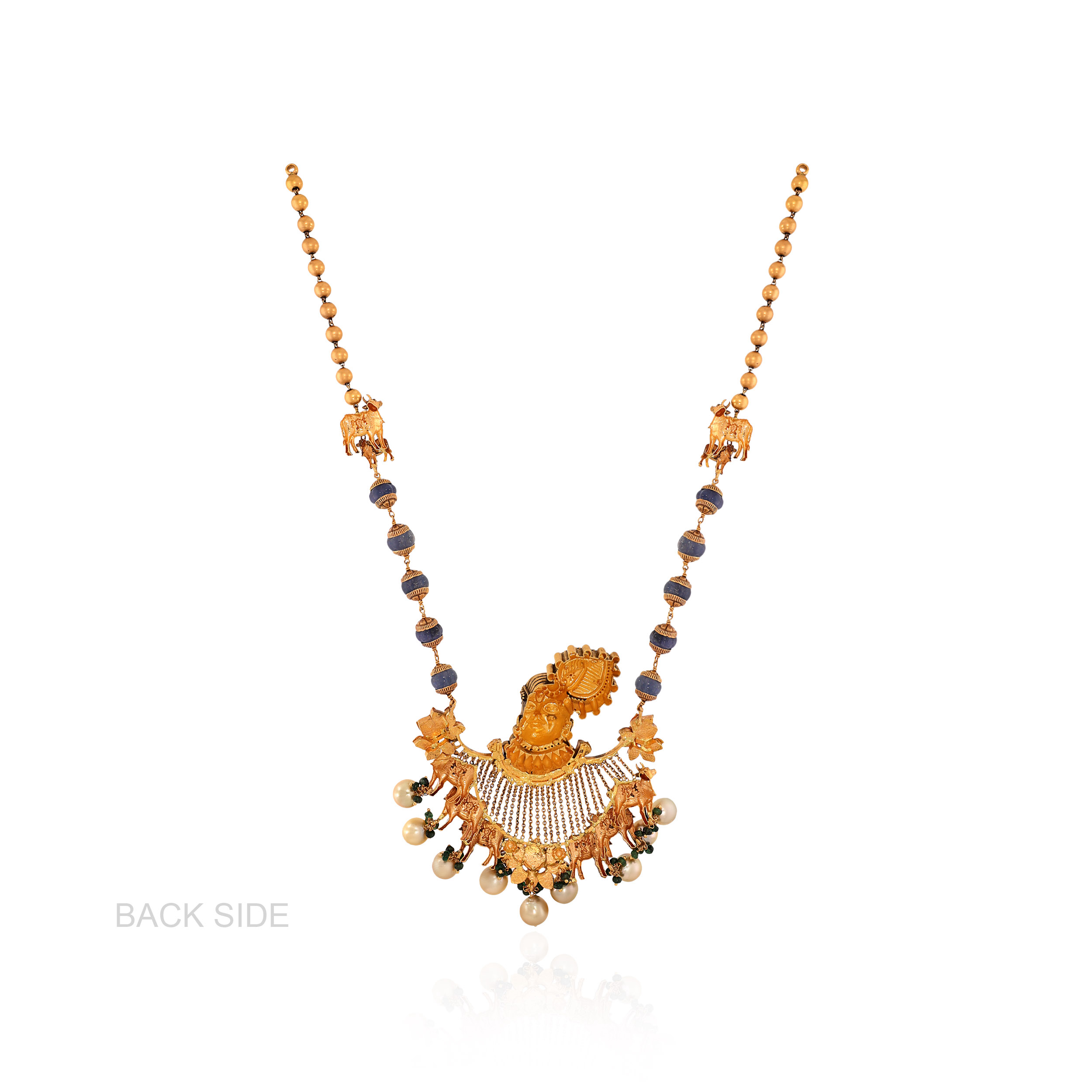 22K Yellow Gold Kundan Necklace-GN-D000788431 - Senco Gold and Diamonds