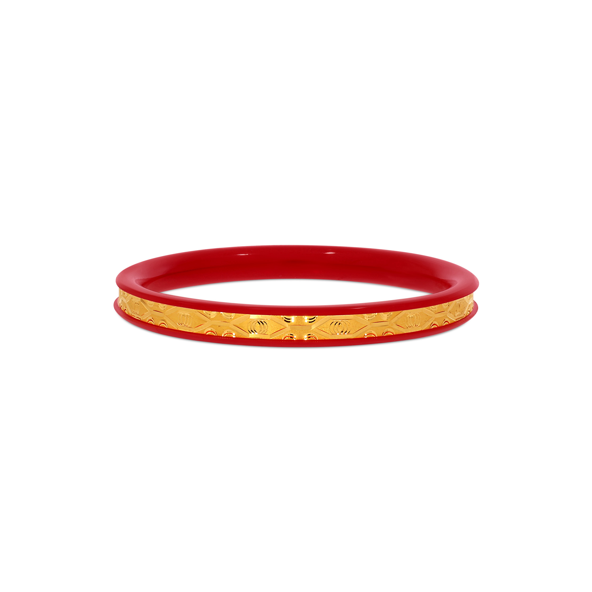 Symbol Of Love Gold Pola Bangle - Senco Gold and Diamonds