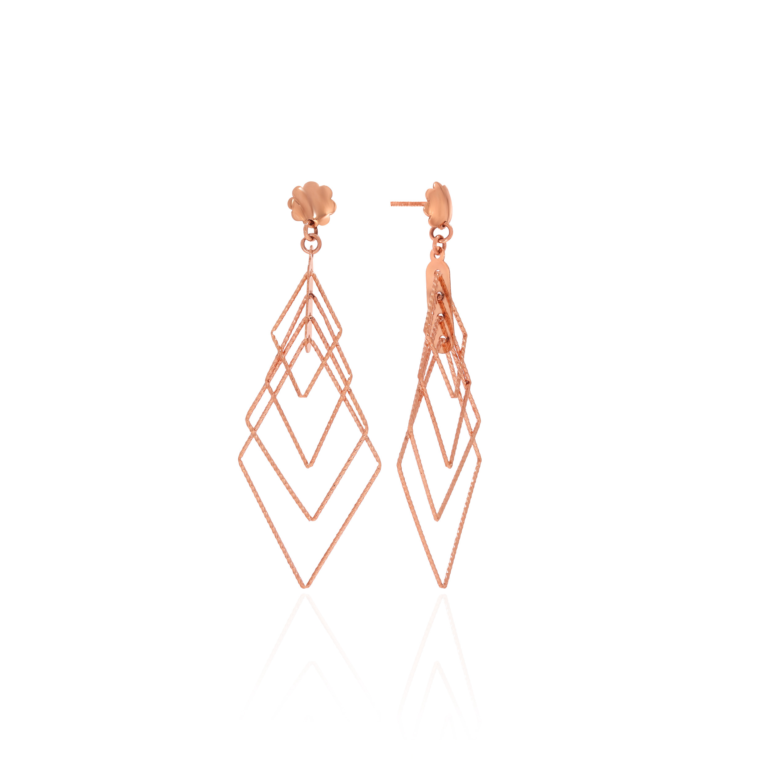 Kite-Inspired Gold Drop Earrings - Senco Gold and Diamonds