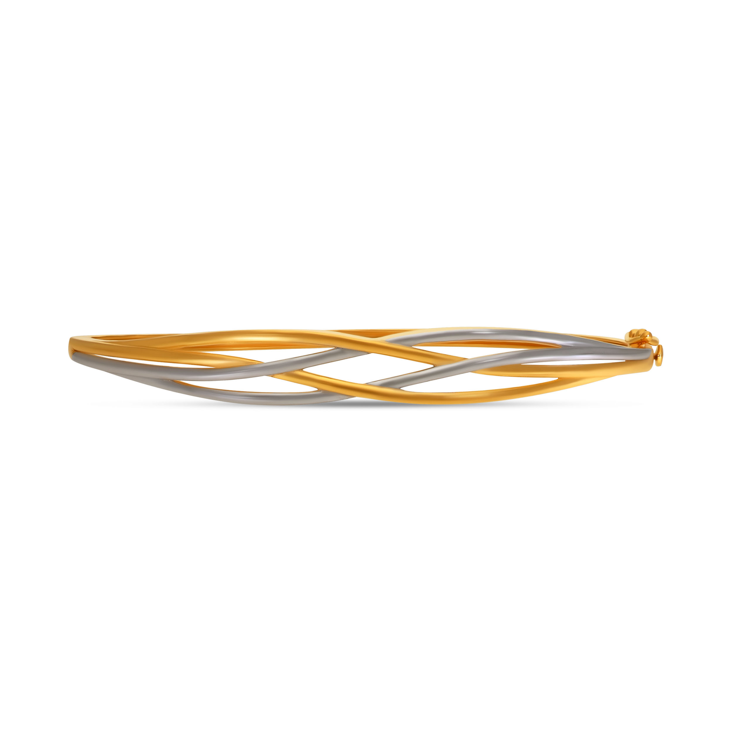 Elan Interlace Gold Chur Bangle - Senco Gold and Diamonds
