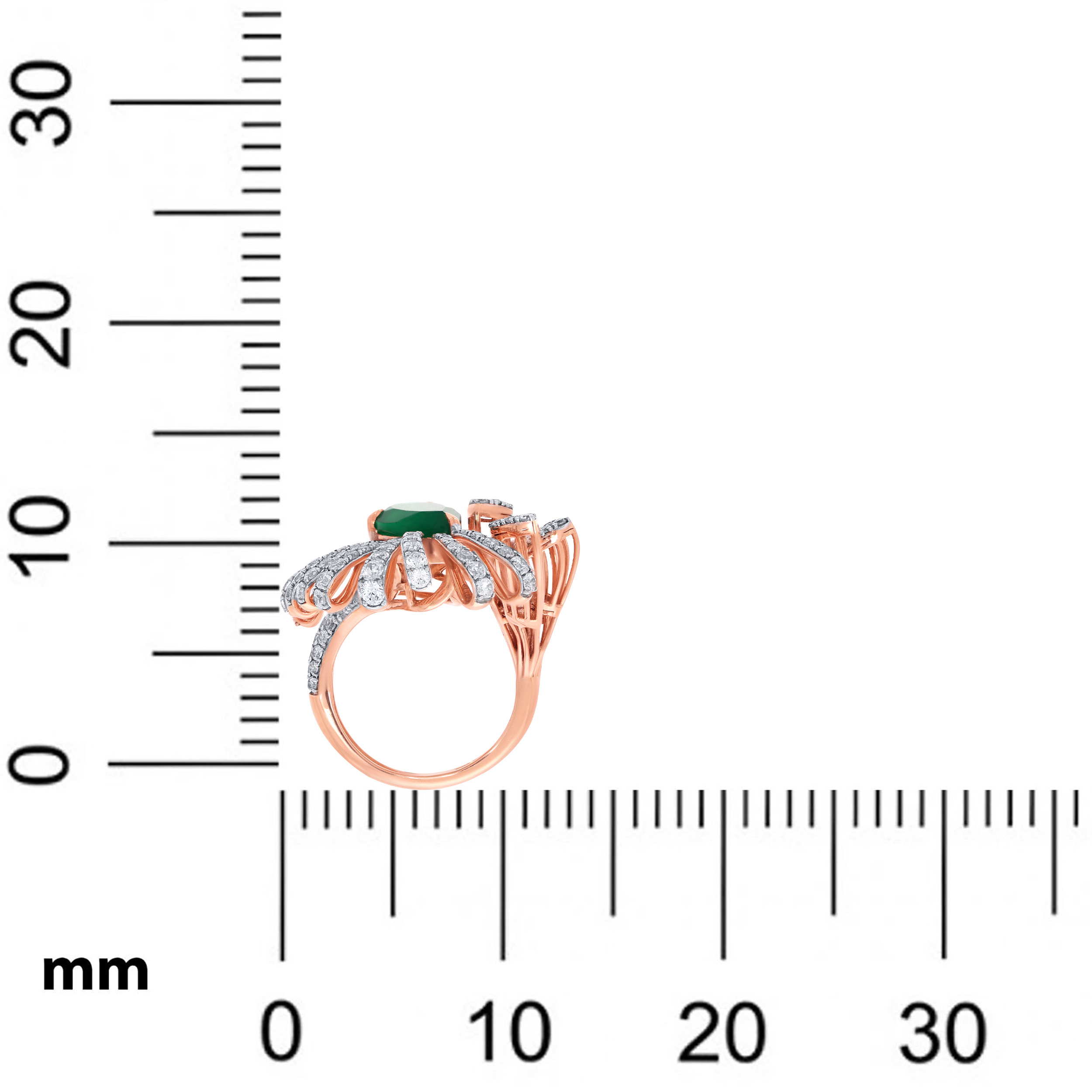 18K Rose Gold Diamond Ring-DLR-D000784651 - Senco Gold and Diamonds