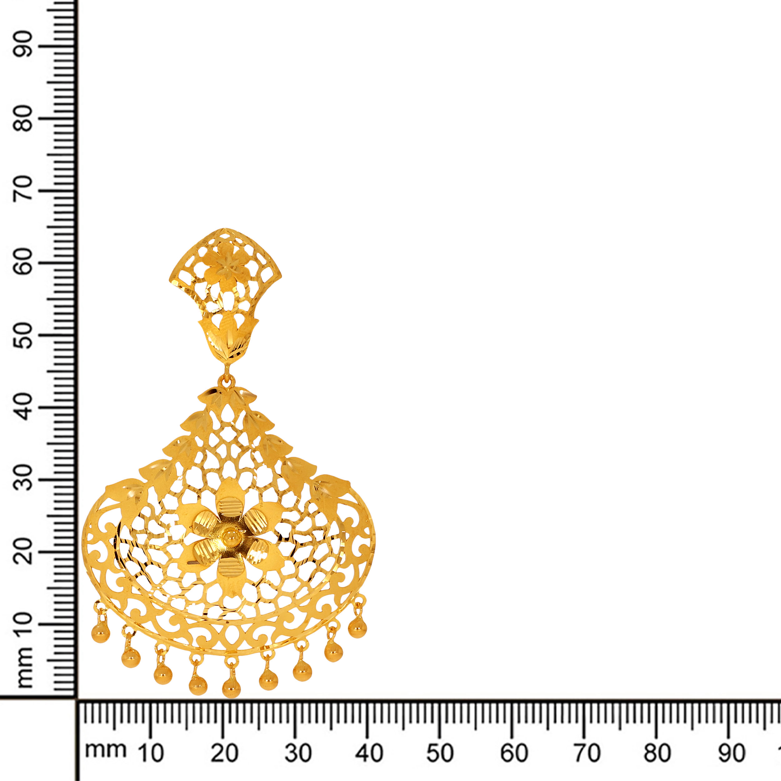 22K Yellow Gold Drop Earrings - GP-SAD0004955 - Senco Gold and Diamonds