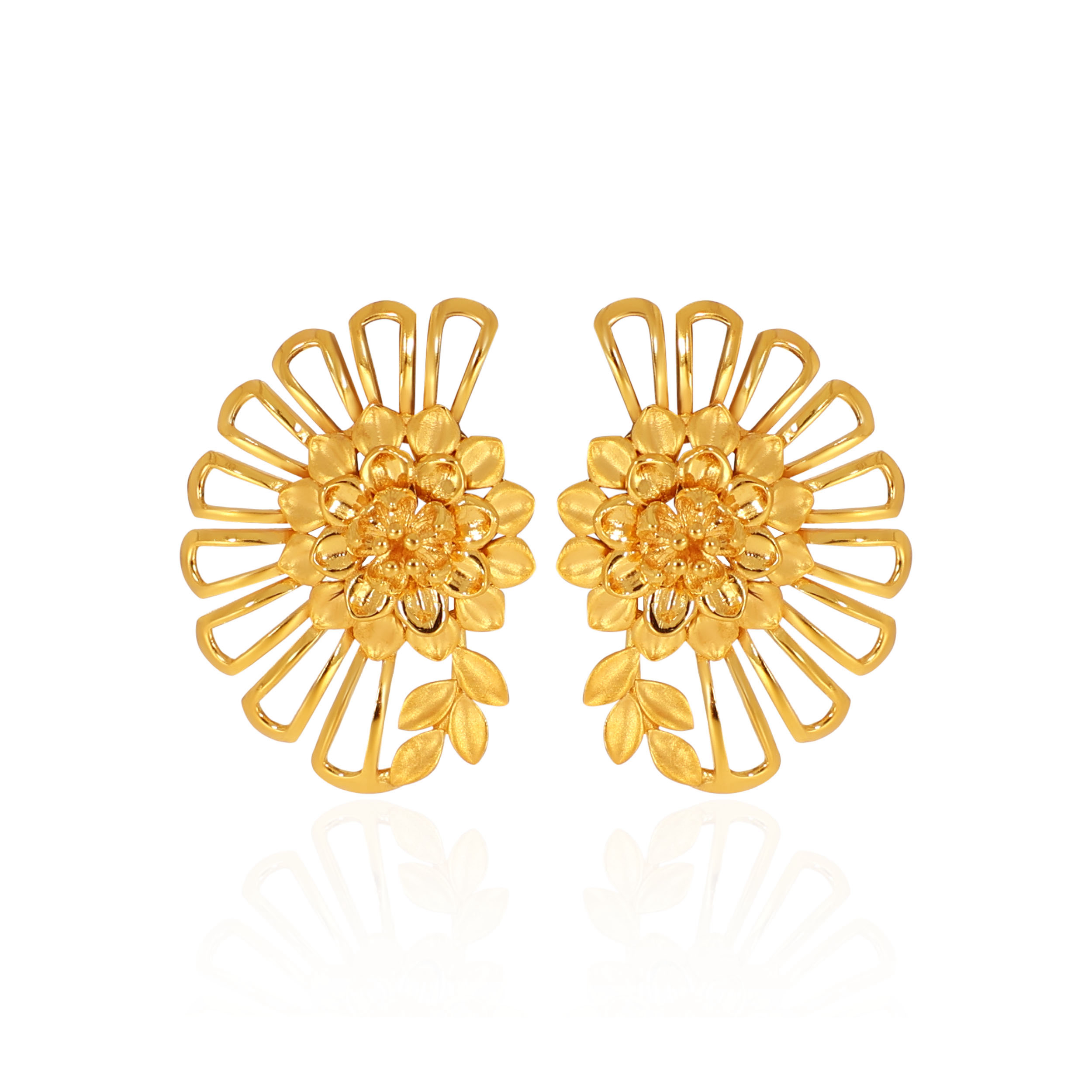 22K Yellow Gold Studs-GP-SAD0005720 - Senco Gold and Diamonds