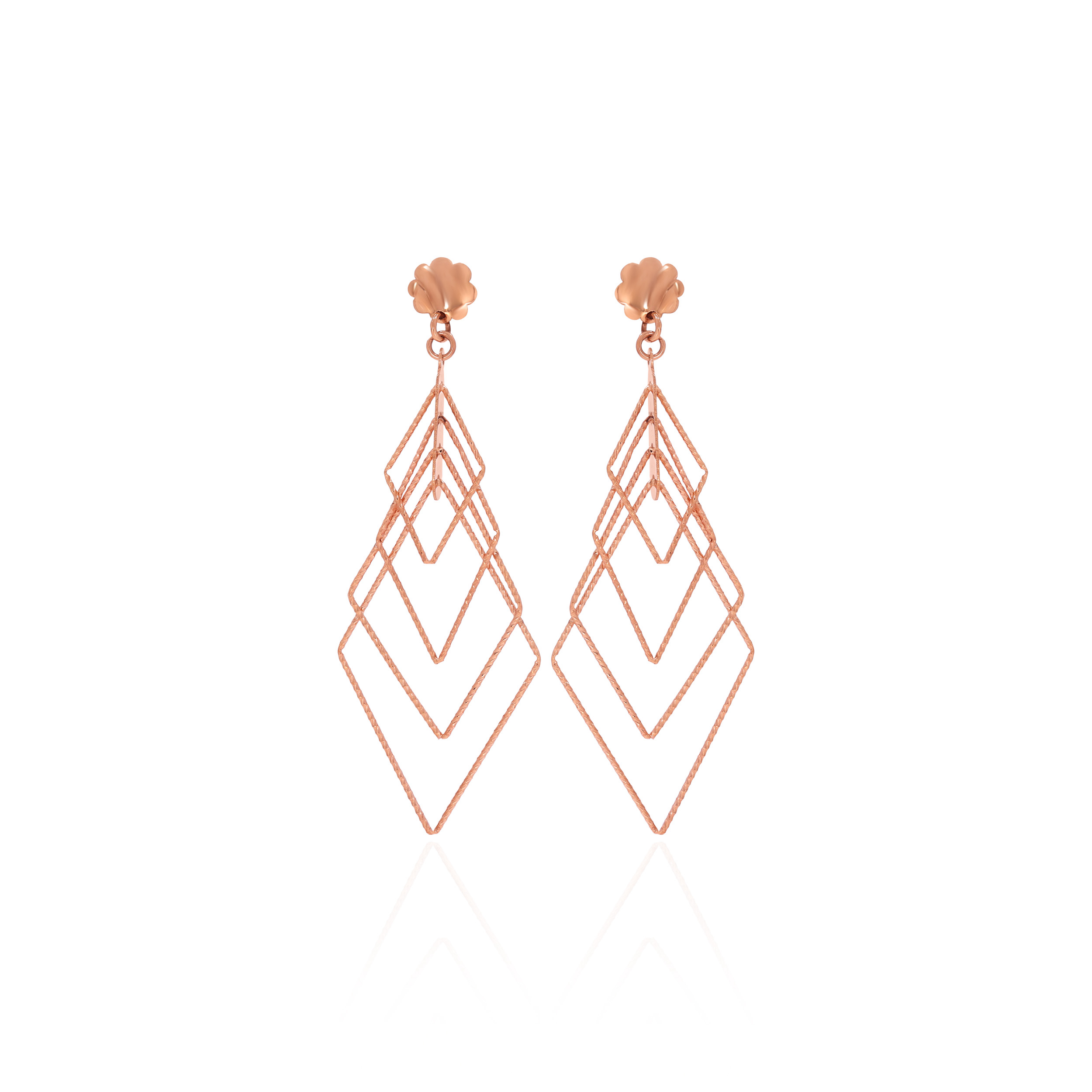 Kite-Inspired Gold Drop Earrings - Senco Gold and Diamonds