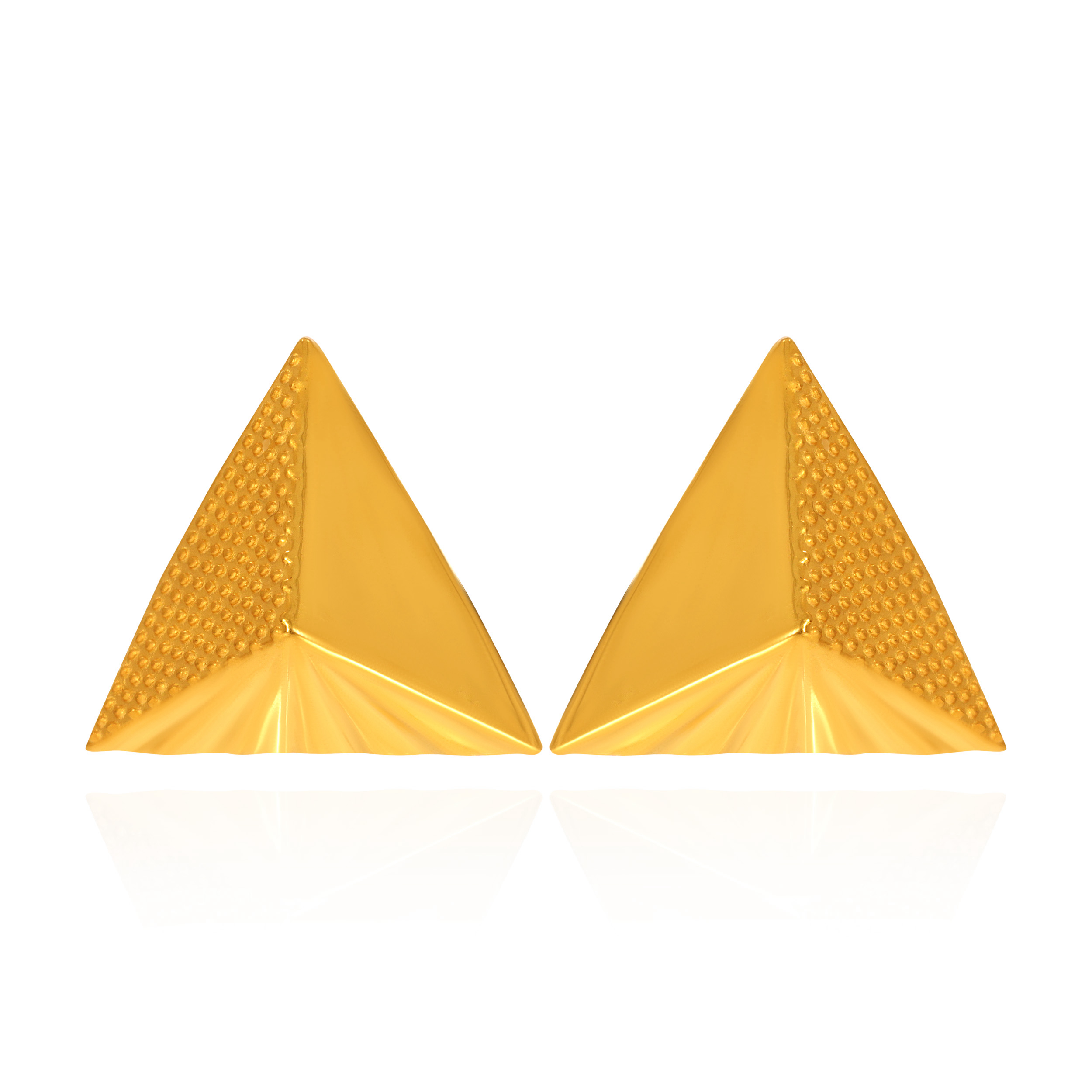 Triad Form Gold Studs - Senco Gold and Diamonds