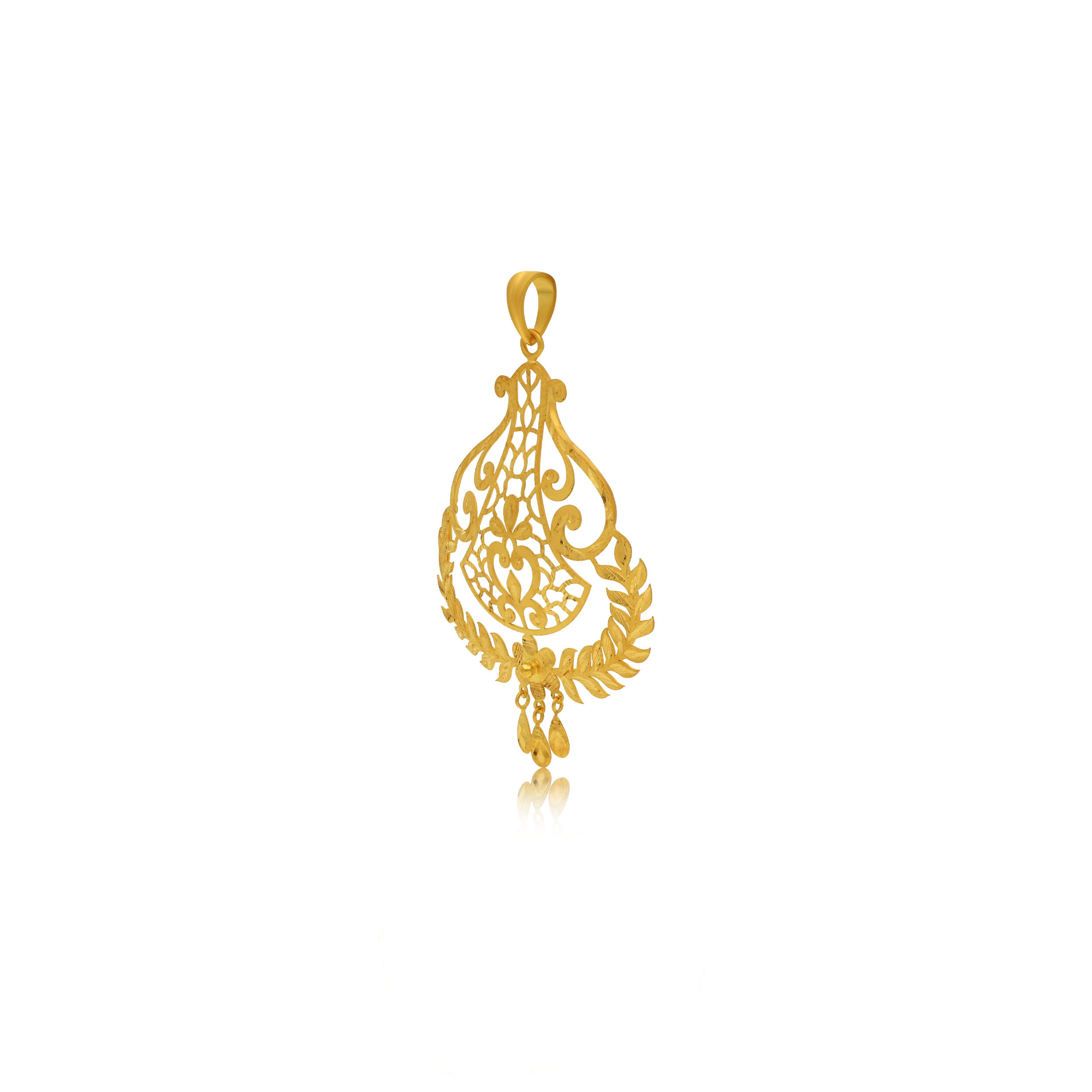 Leafy Embrace Gold Pendant - Senco Gold and Diamonds