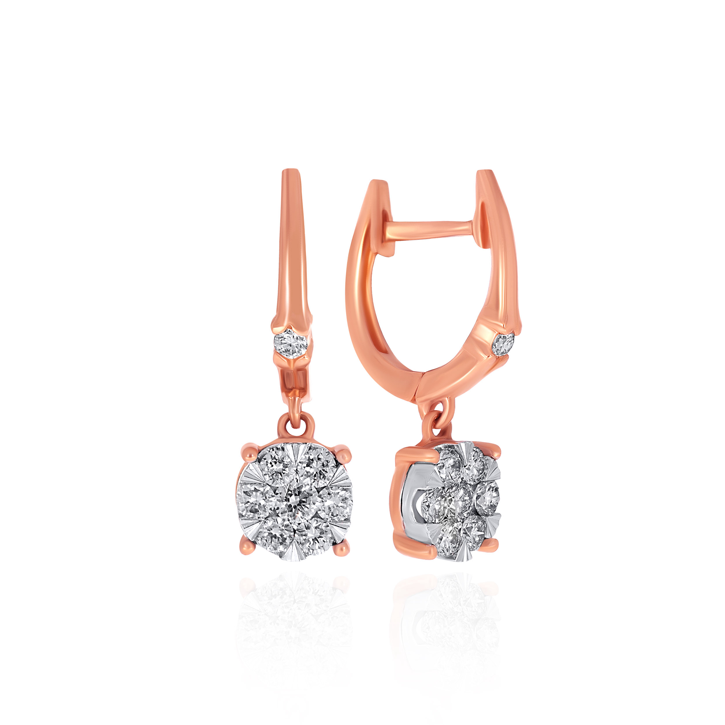 Minimalist Sparkle Diamond Hoops - Senco Gold and Diamonds
