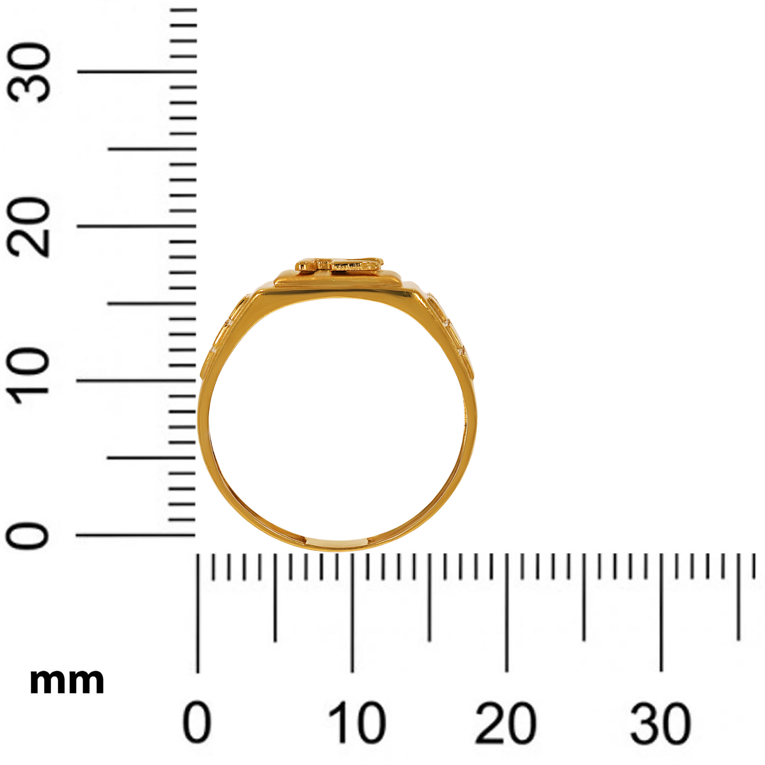 Auspicious Swastik Men's Gold Ring - Senco Gold and Diamonds