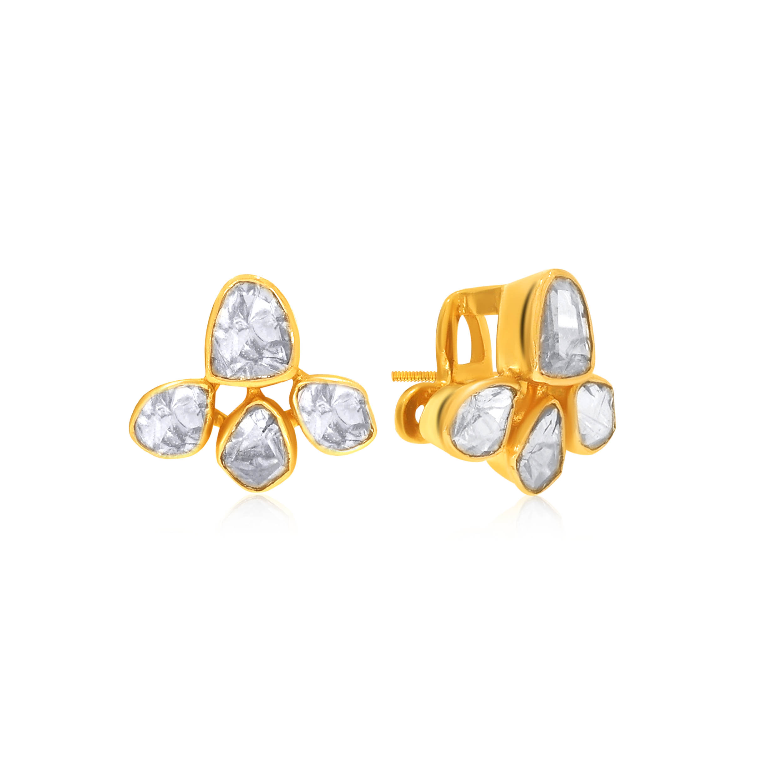 Celestial Grace Polki Studs - Senco Gold and Diamonds