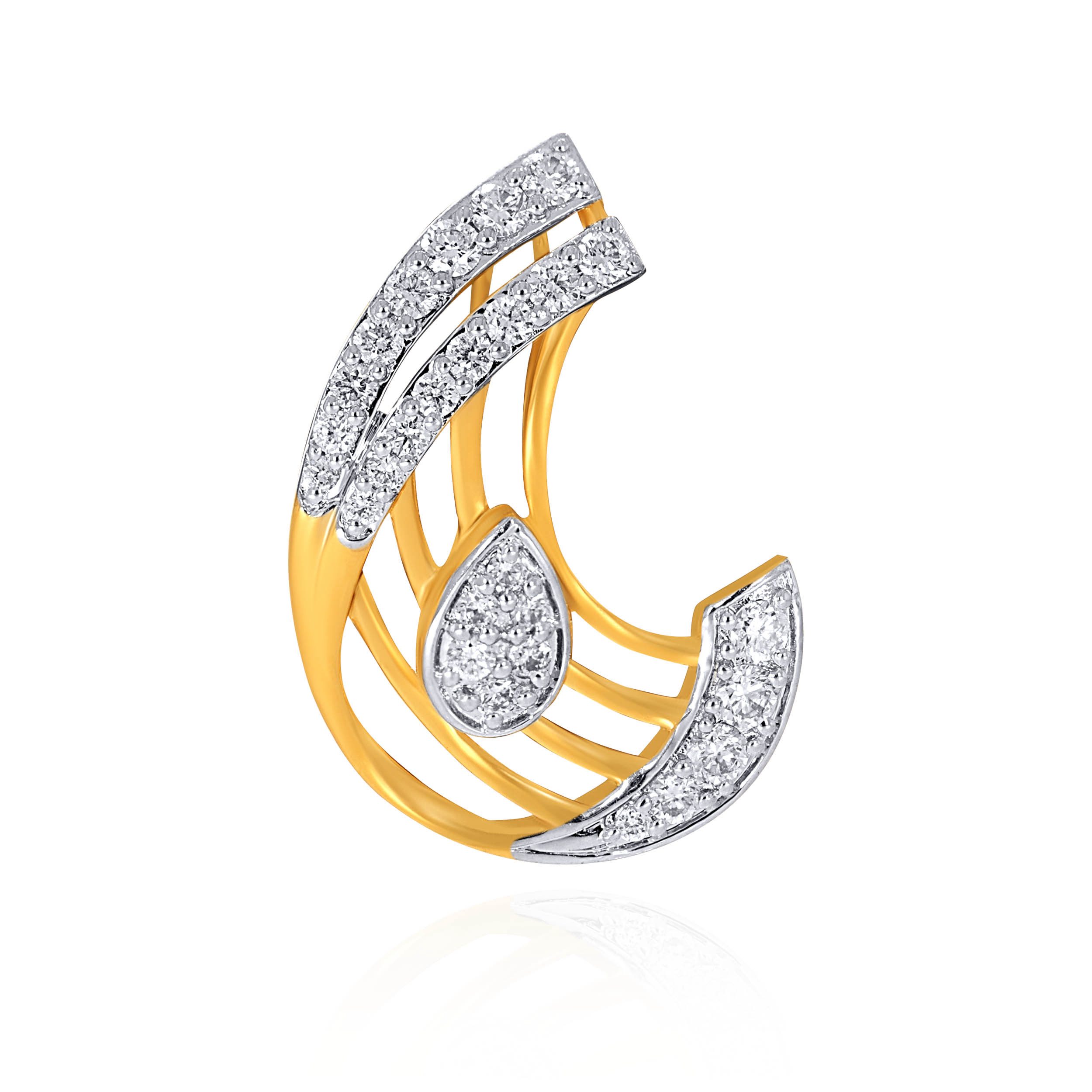 Radiant Crescent Diamond Pendant - Senco Gold and Diamonds