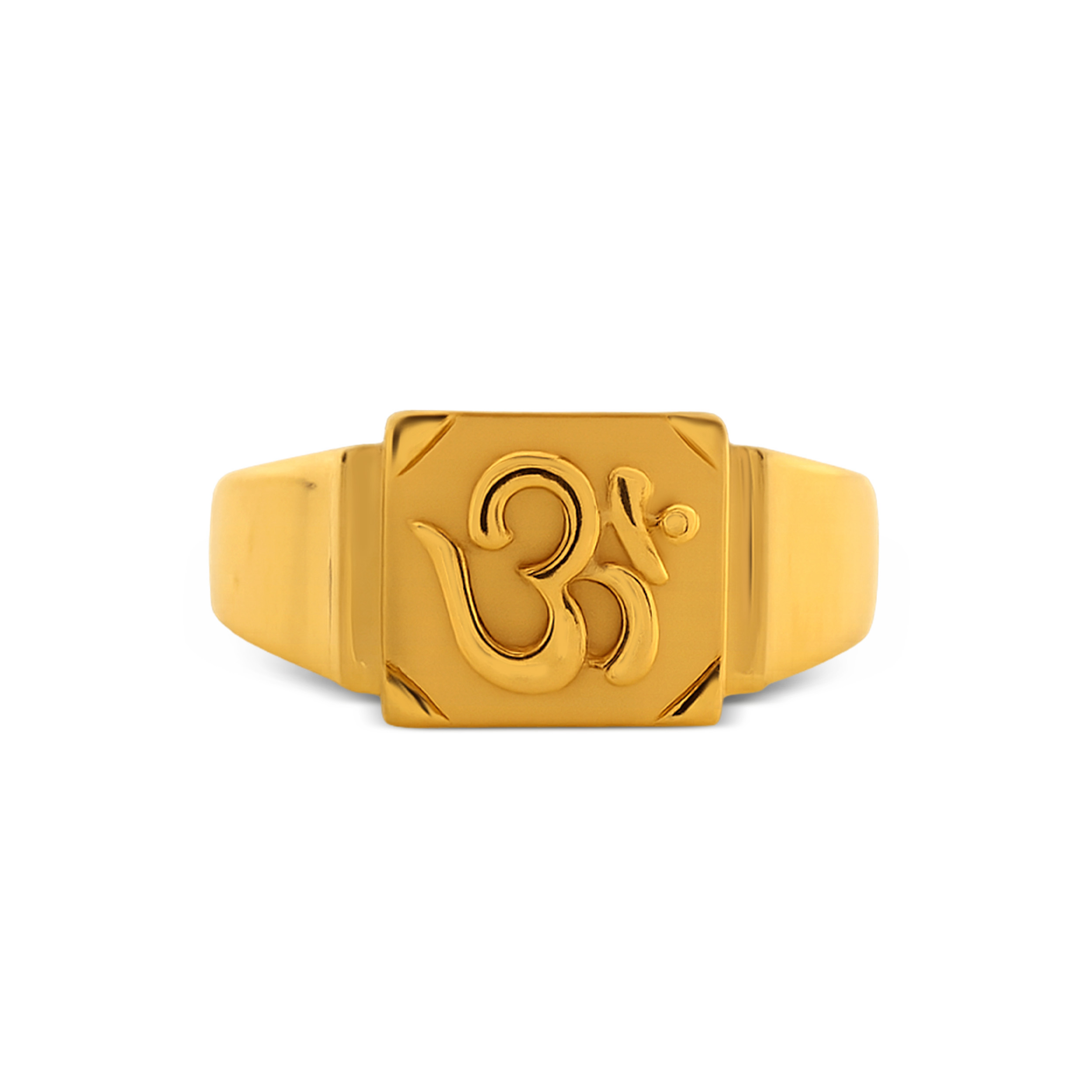 Divine Om Men's Gold Ring - Senco Gold and Diamonds