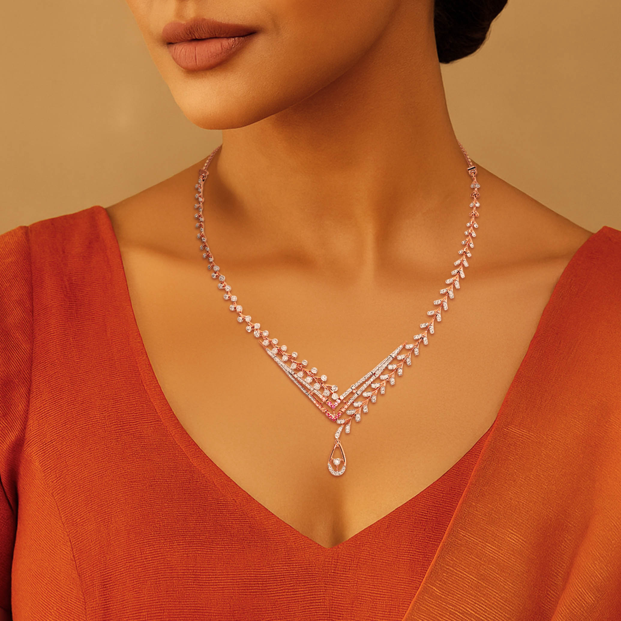 Blush Radiance Diamond Necklace - Senco Gold and Diamonds