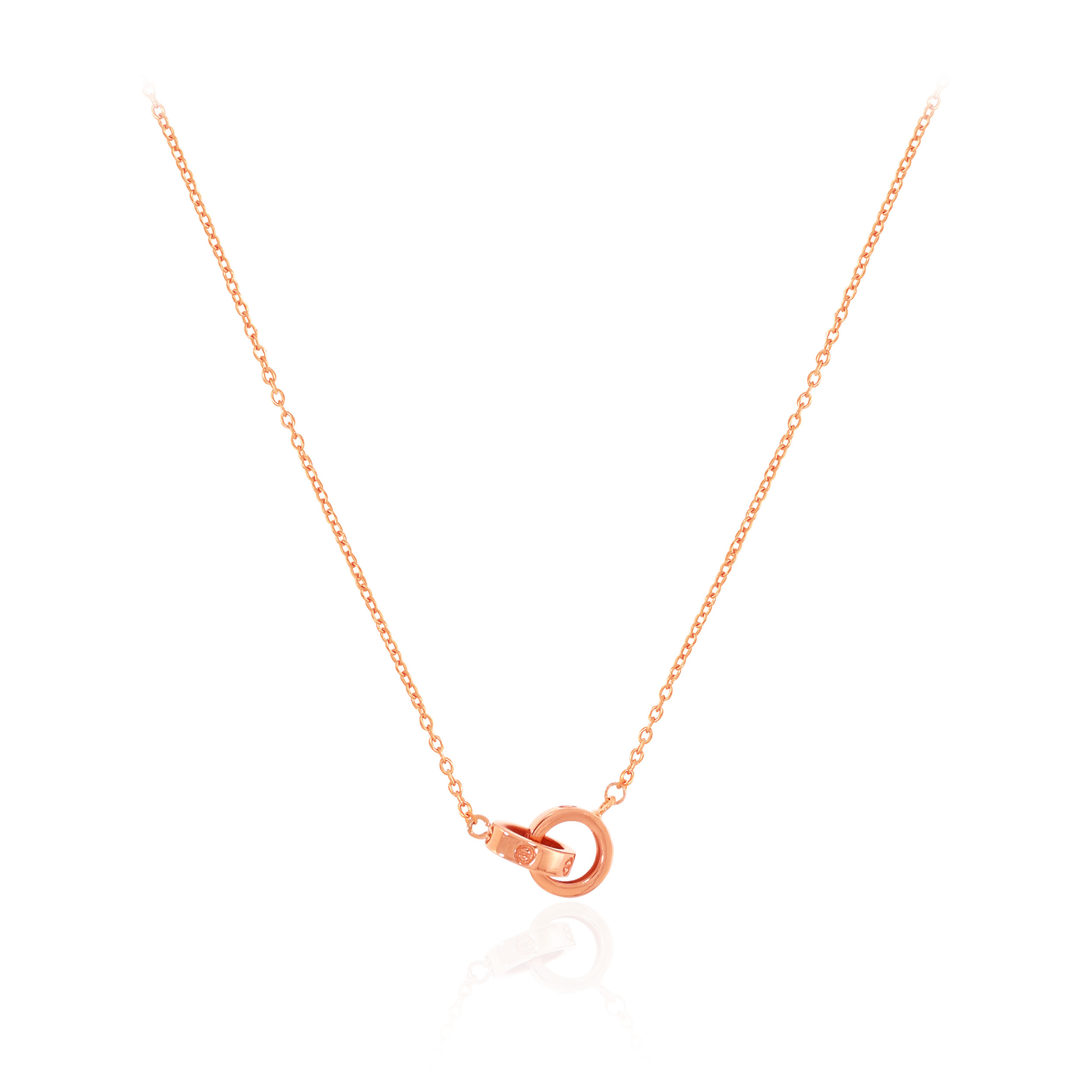 18K Rose Gold Chain Pendant-GPN-D000775701 - Senco Gold and Diamonds