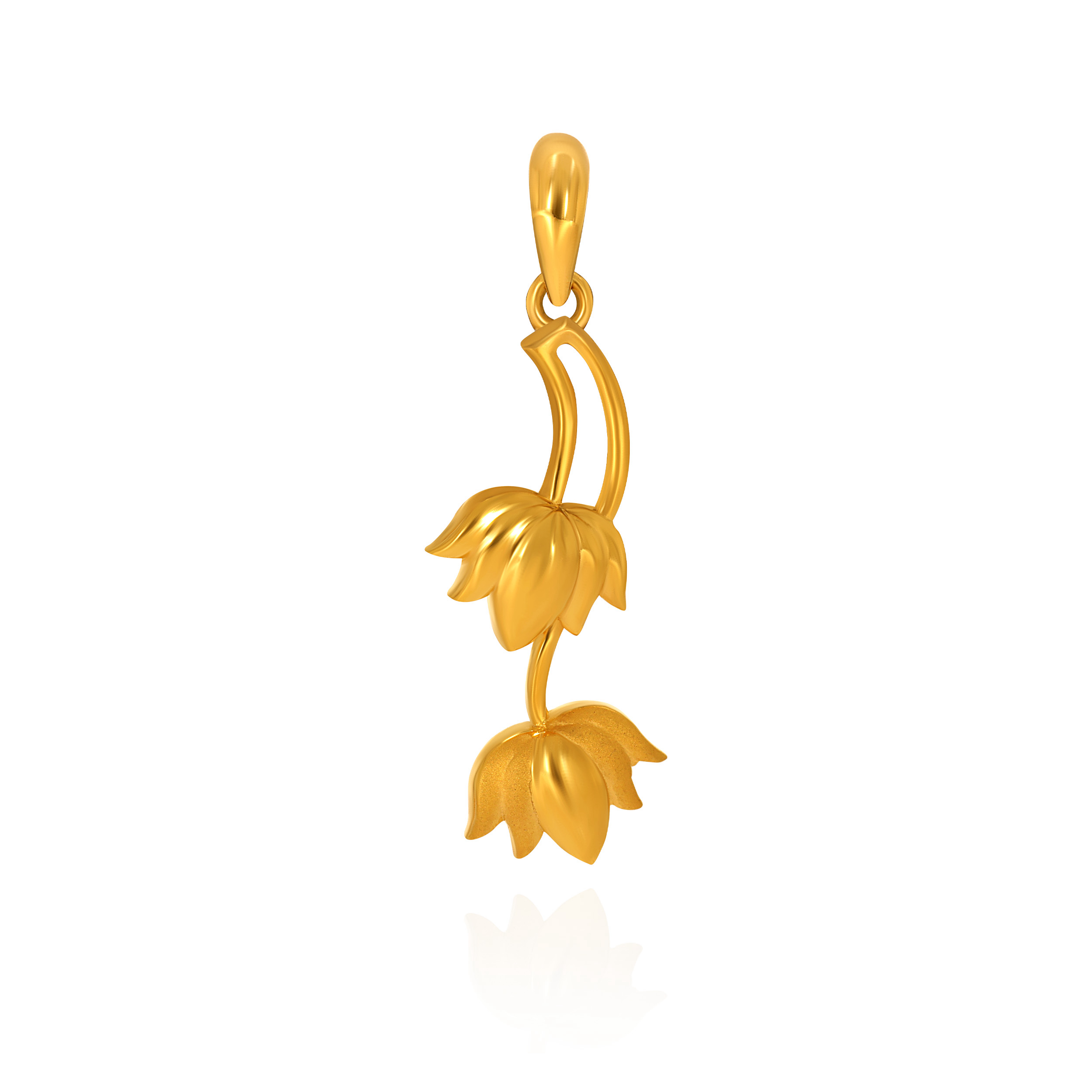 Twin Bloom Gold Pendant - Senco Gold and Diamonds