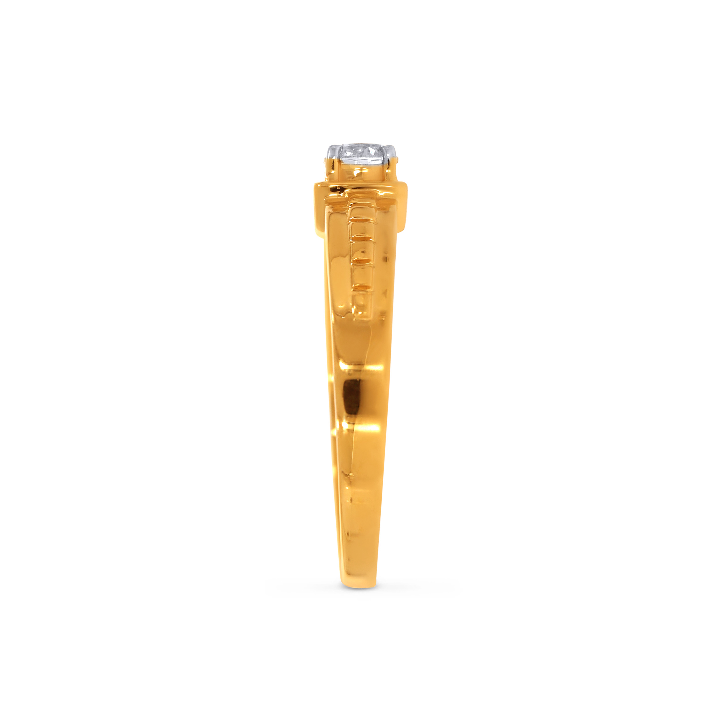 18K Yellow Gold Men Solitaire Ring-DGR-D000769726 - Senco Gold and Diamonds