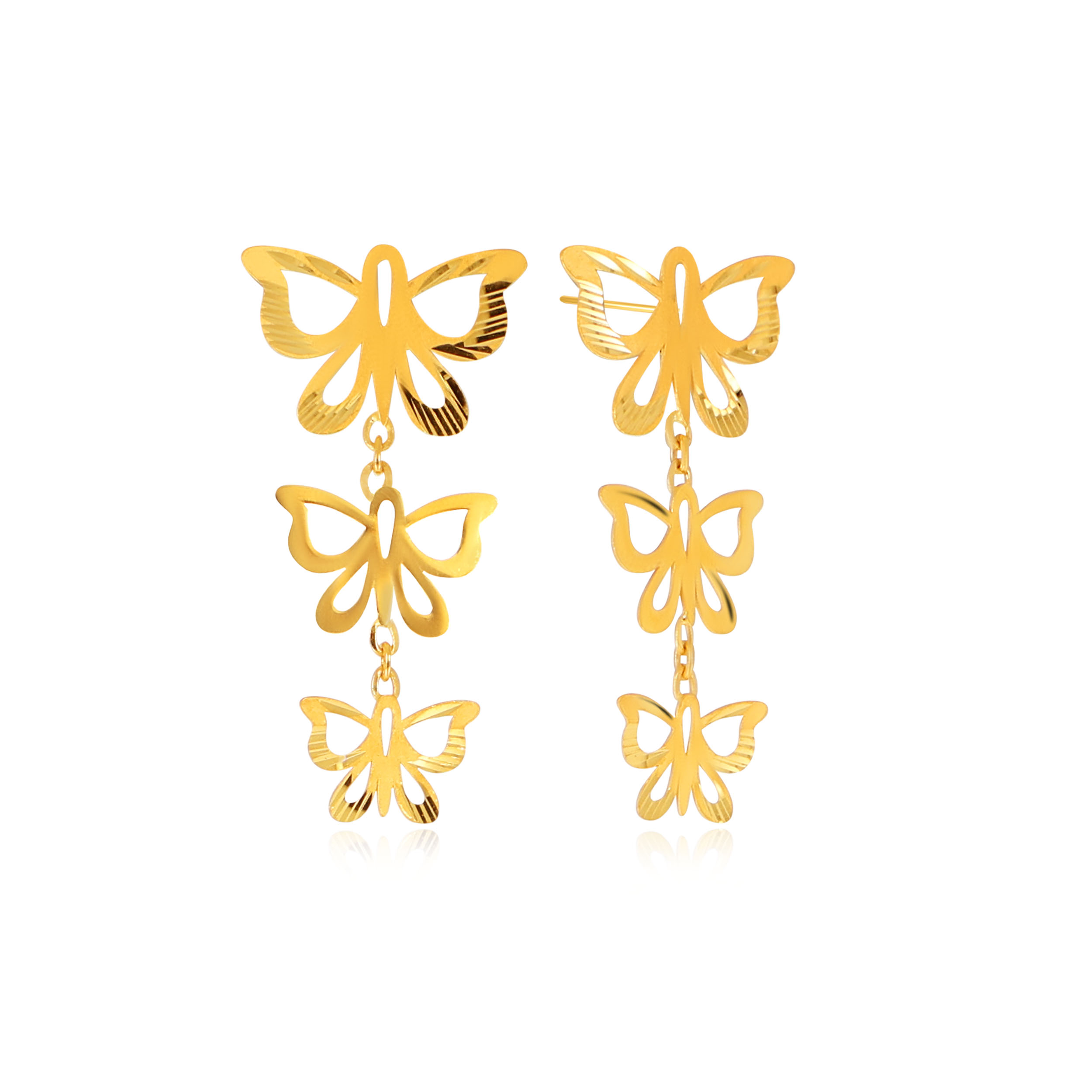 Spring Delight Gold Drop Earrings - Senco Gold and Diamonds