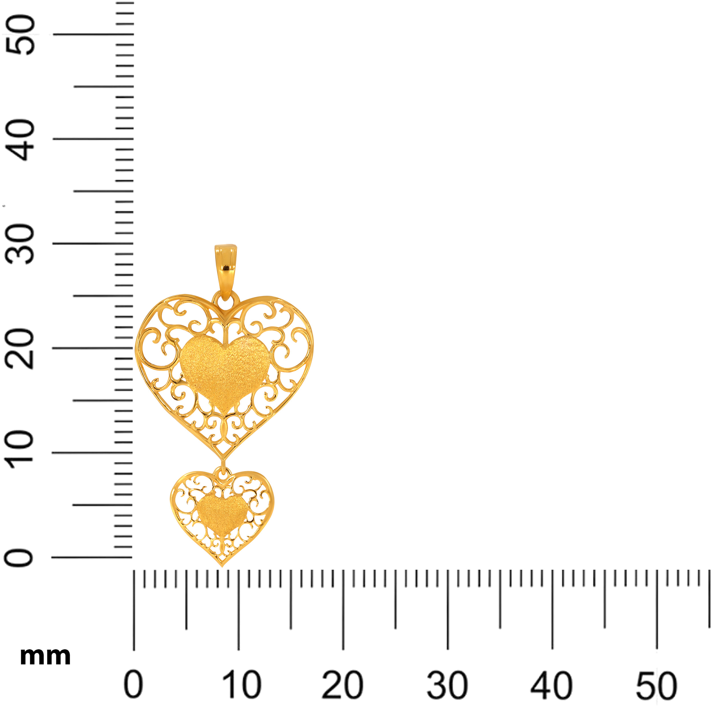 Loveable Duo Gold Pendant - Senco Gold and Diamonds