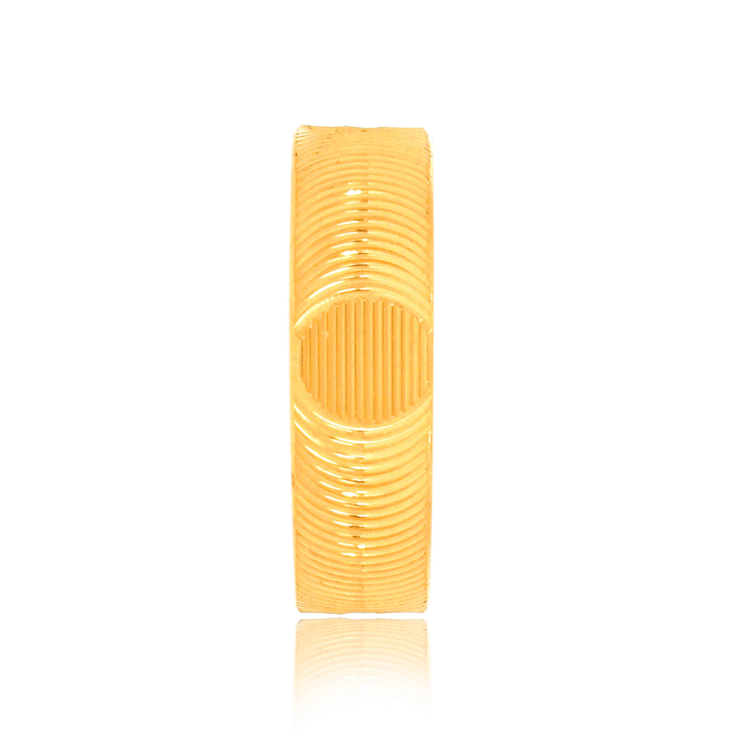 Crafted Wave Gold Men's Ring - Senco Gold and Diamonds