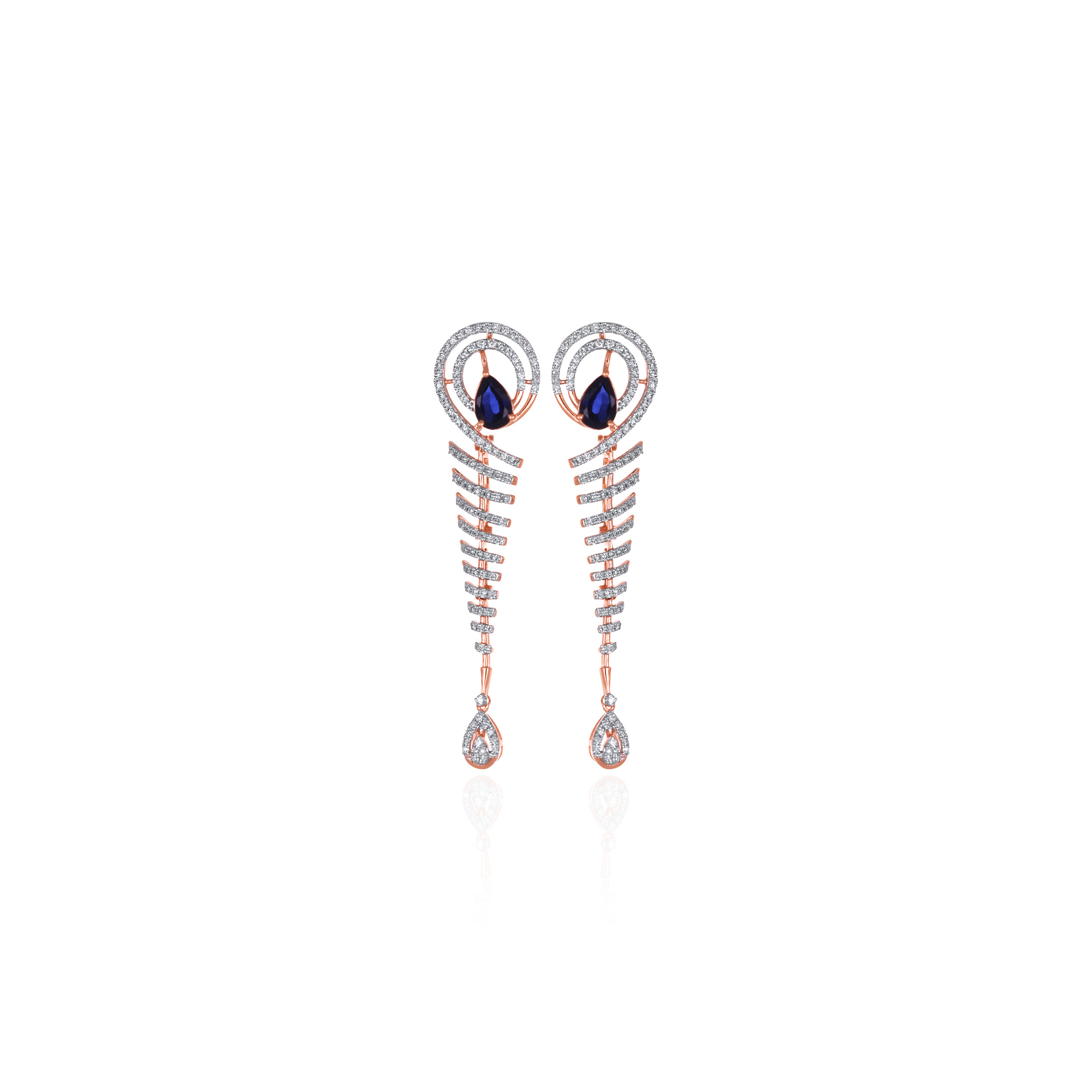 Midnight Bloom Diamond Earrings - Senco Gold and Diamonds
