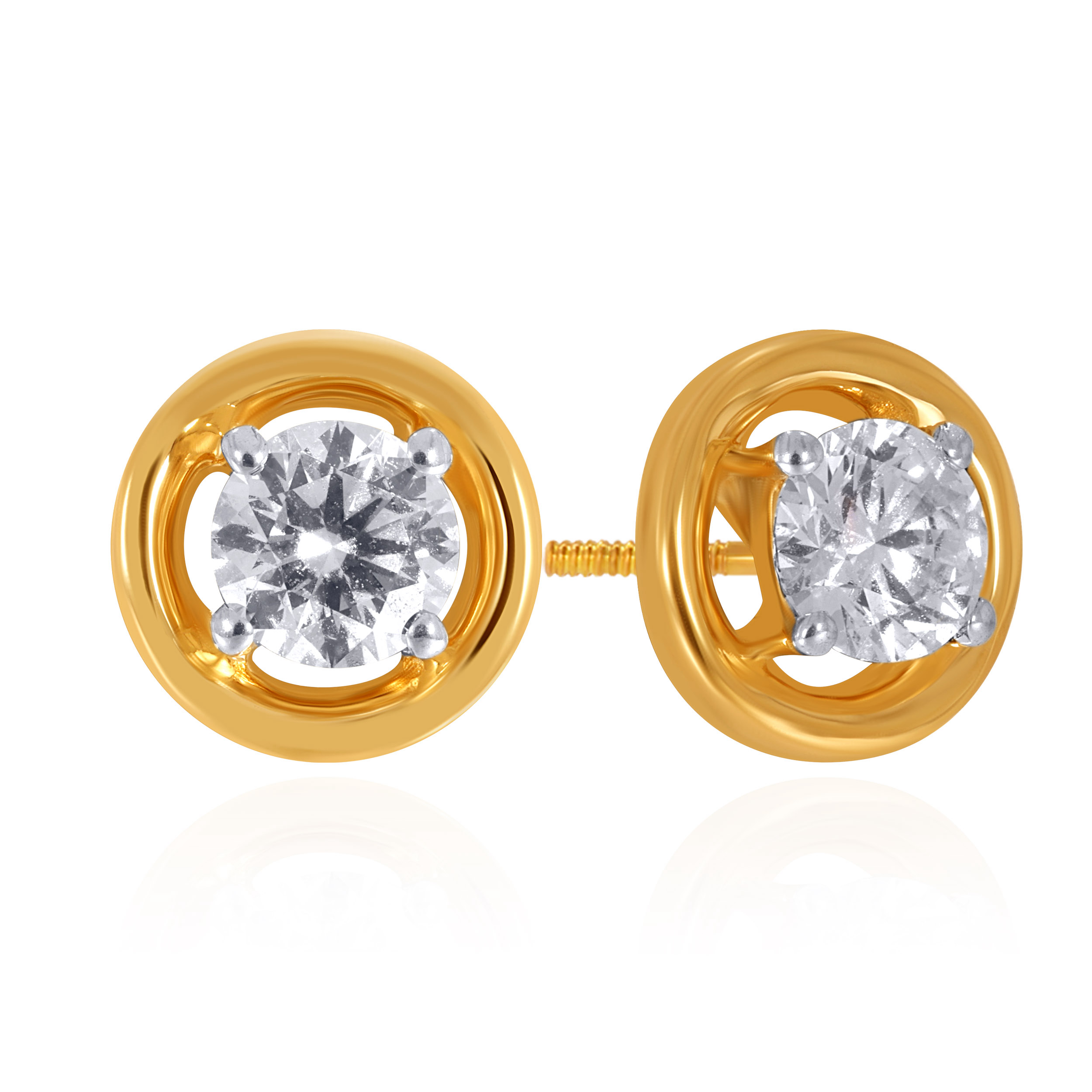 Classic Halo Diamond Studs - Senco Gold and Diamonds