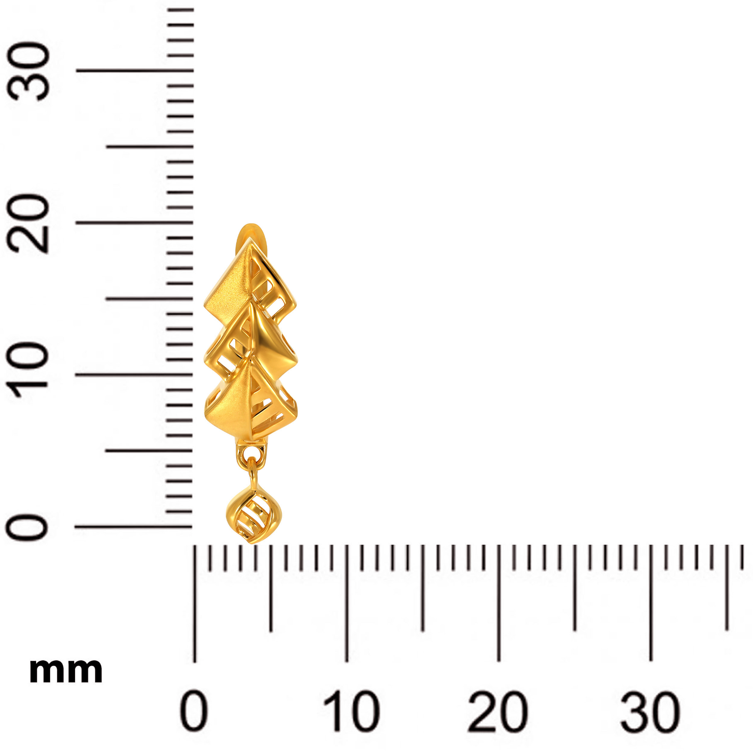 Overlapping Trio Gold Hoop Earrings - Senco Gold and Diamonds