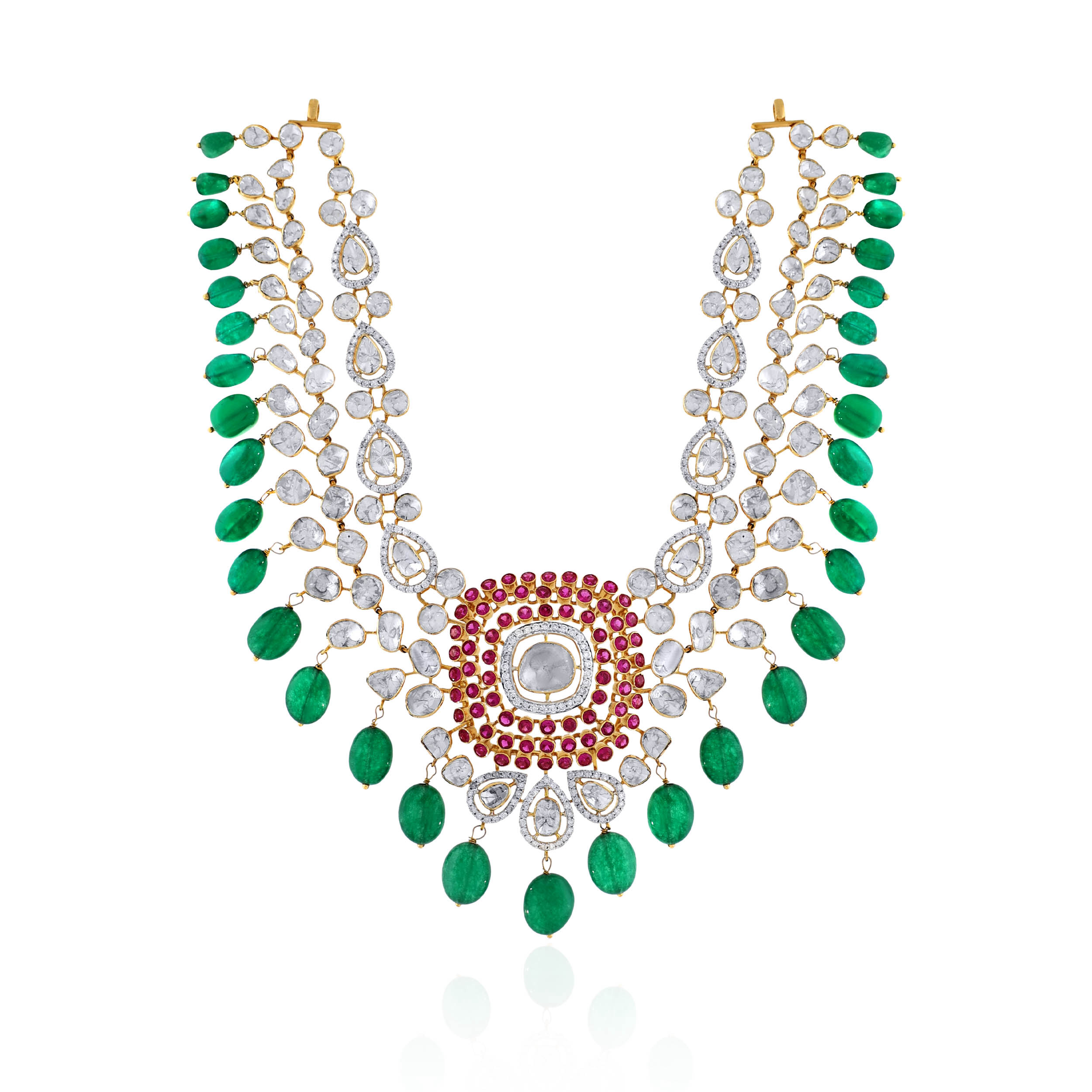 18K Yellow Gold Diamond Necklace-DGN-D000785295 - Senco Gold and Diamonds
