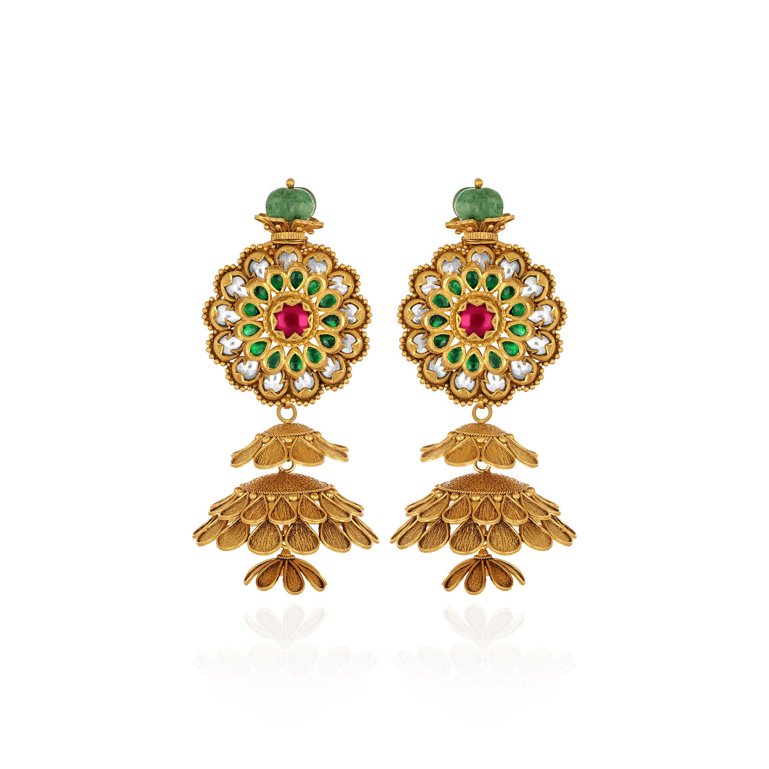Timeless Splendour Gold Jhumkas - Senco Gold and Diamonds