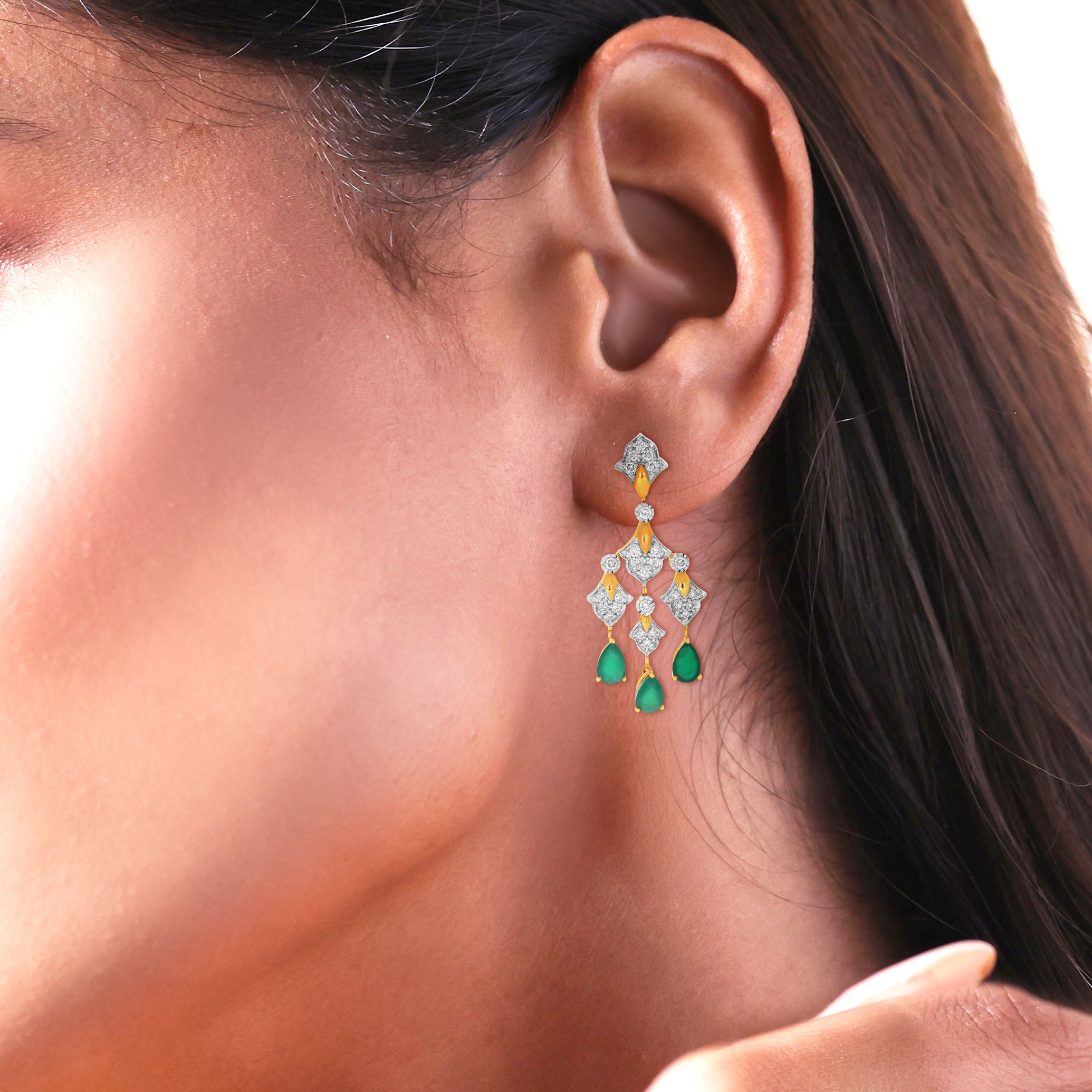 Regal Diamond Chandelier Drop Earrings - Senco Gold and Diamonds