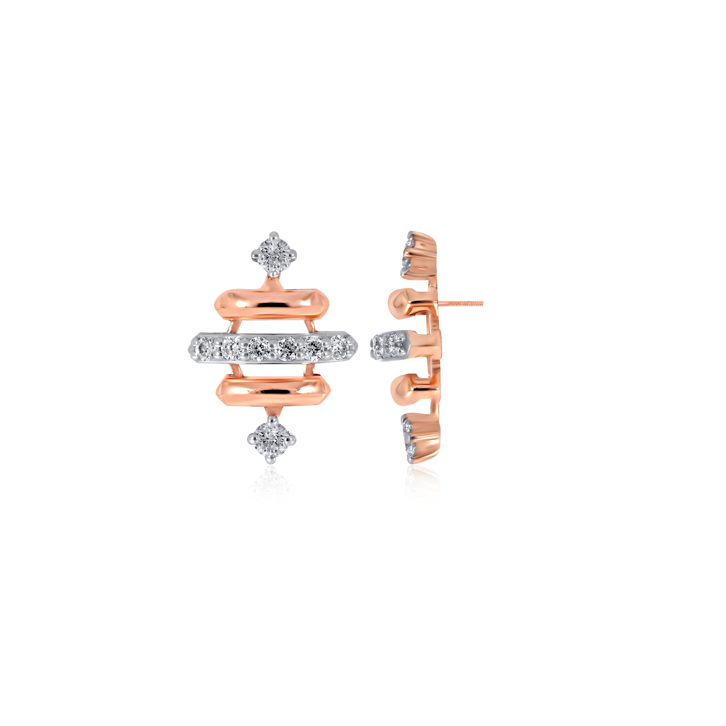 Radiant Path Diamond Studs - Senco Gold and Diamonds