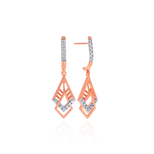 Facet Flair Diamond Drop Earrings - Senco Gold and Diamonds