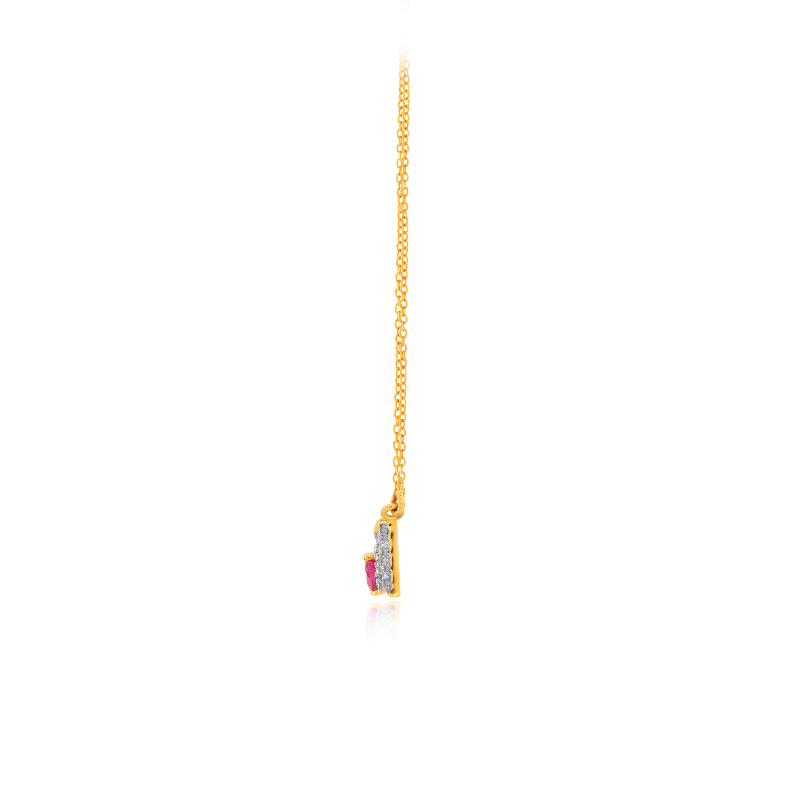 Shimmery Love Diamond Chain Pendant - Senco Gold and Diamonds