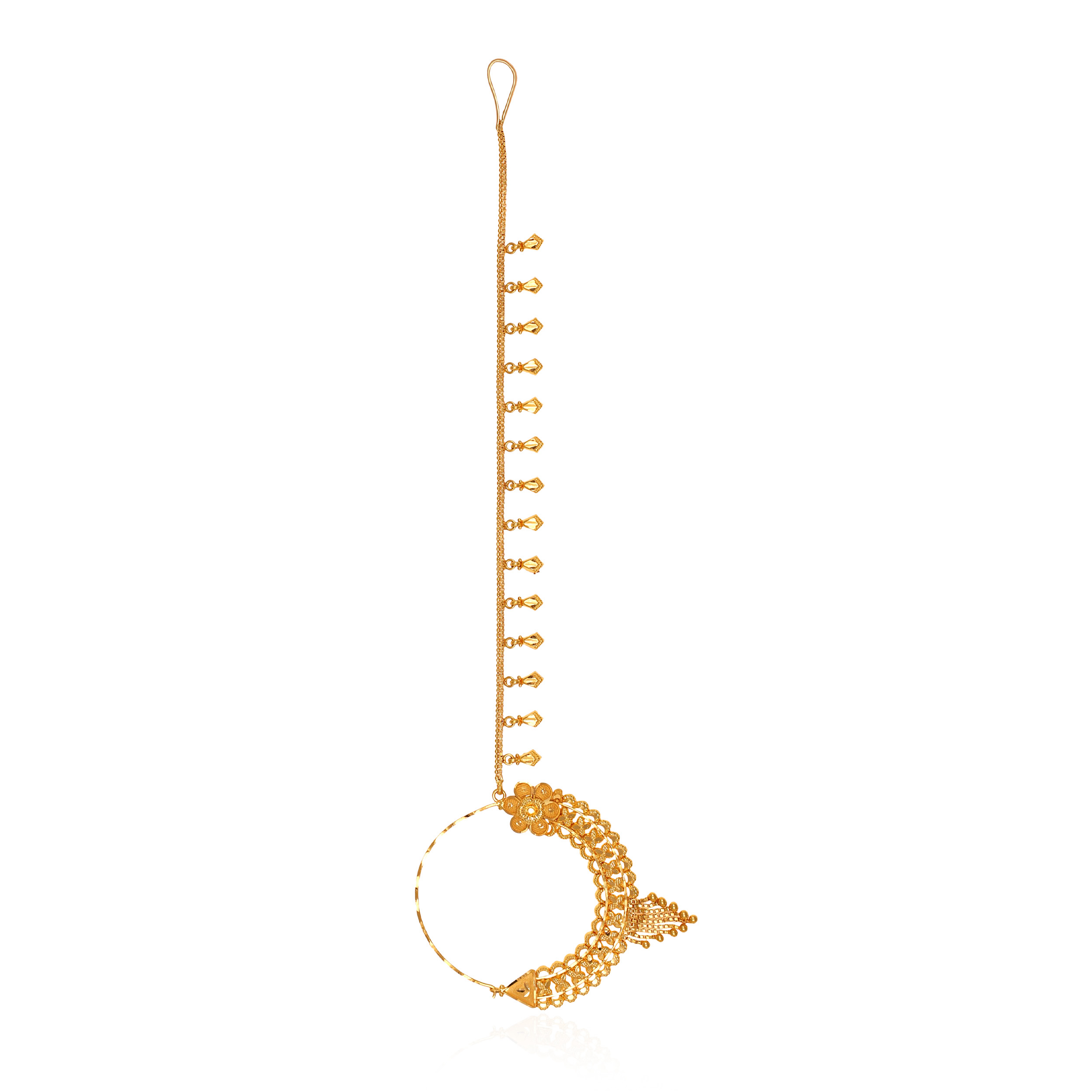 22K Yellow Gold Nath-GNT-D000734398 - Senco Gold and Diamonds