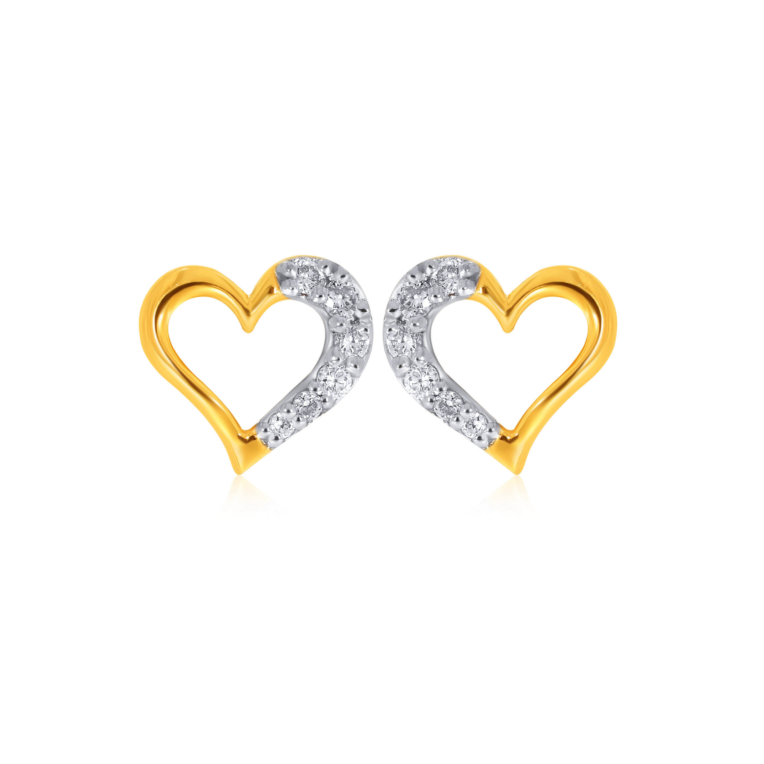 Artistic Sweetheart Diamond Studs - Senco Gold and Diamonds