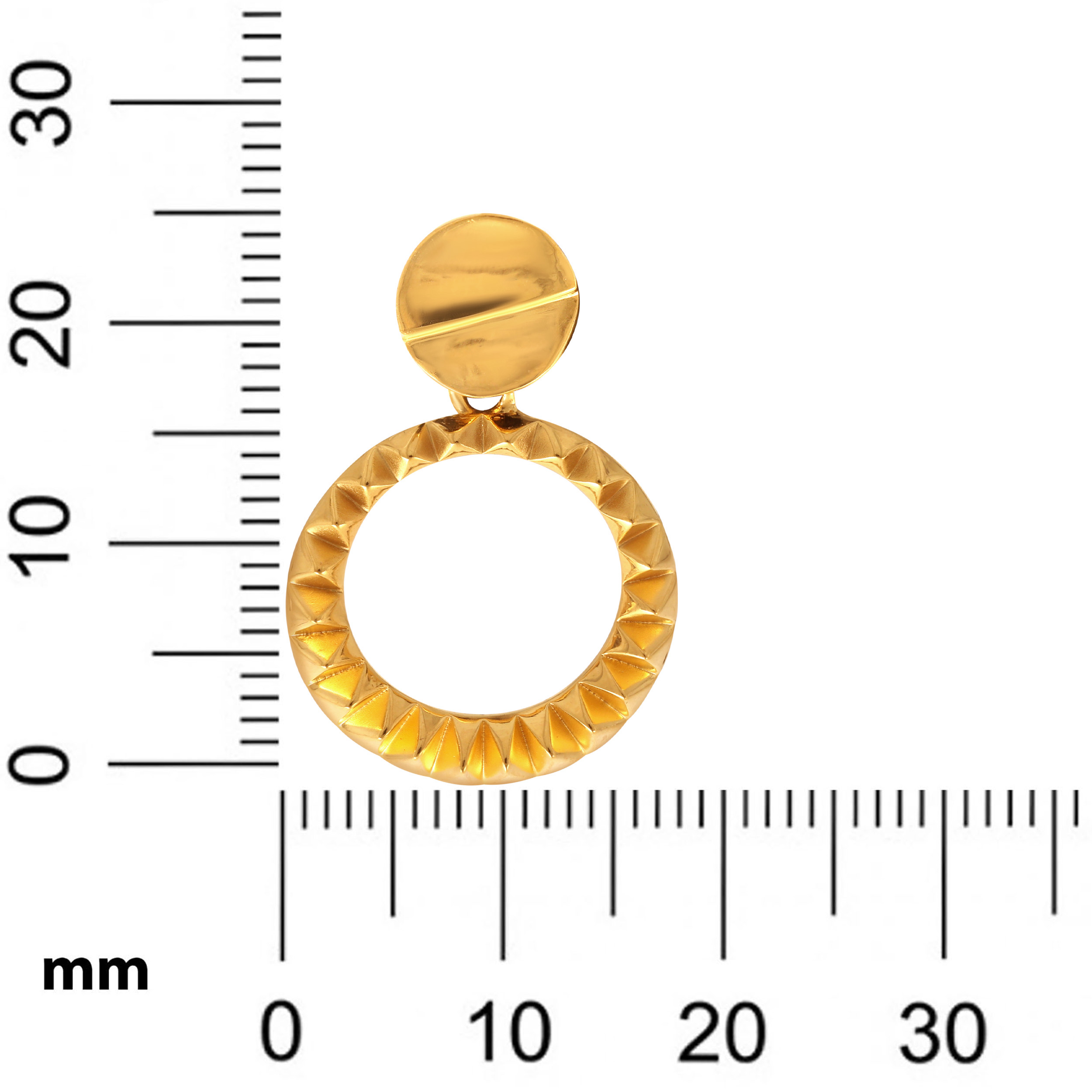 Gilded Halo Gold Drop Earrings - Senco Gold and Diamonds