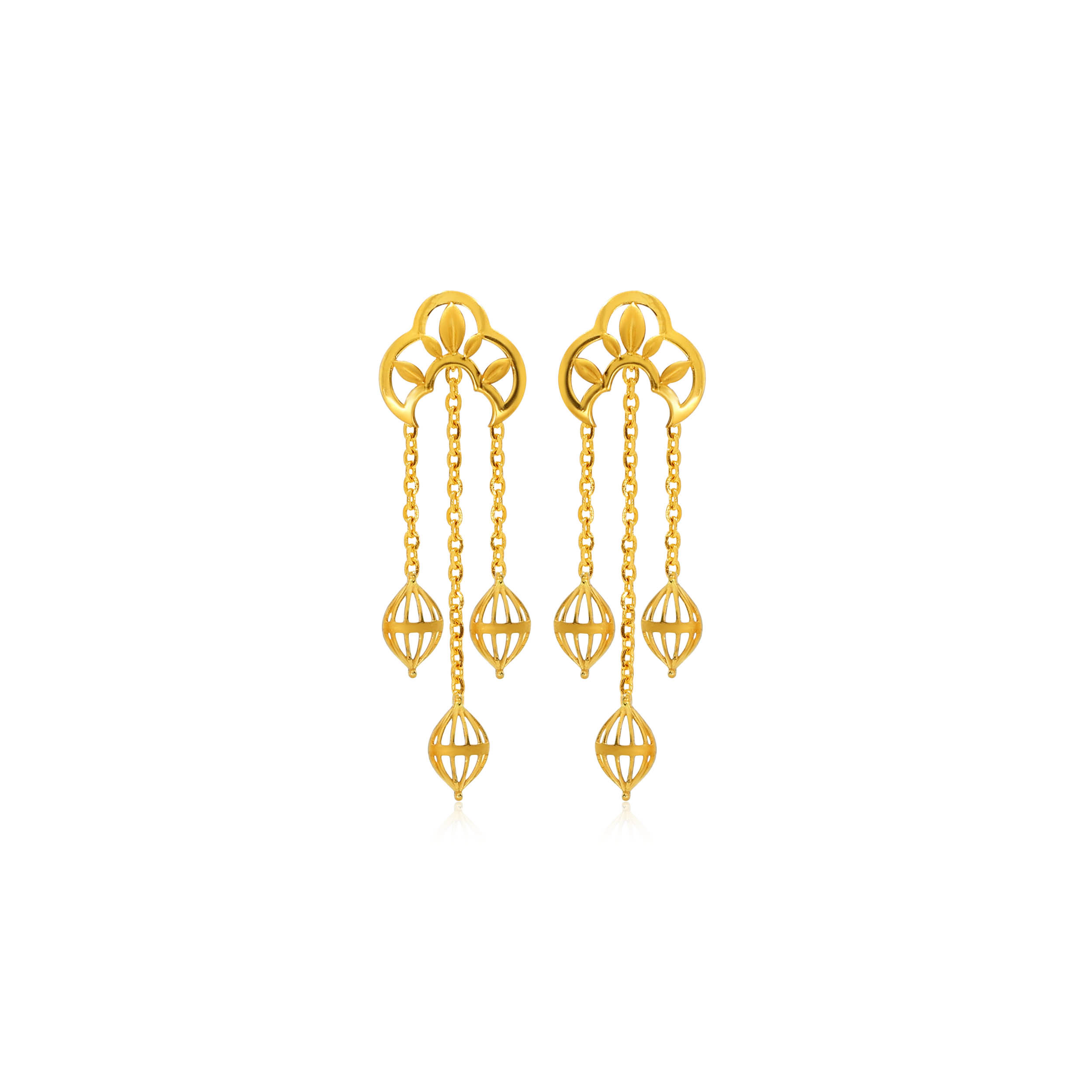 Traditional Essence Gold Earrings - Senco Gold and Diamonds