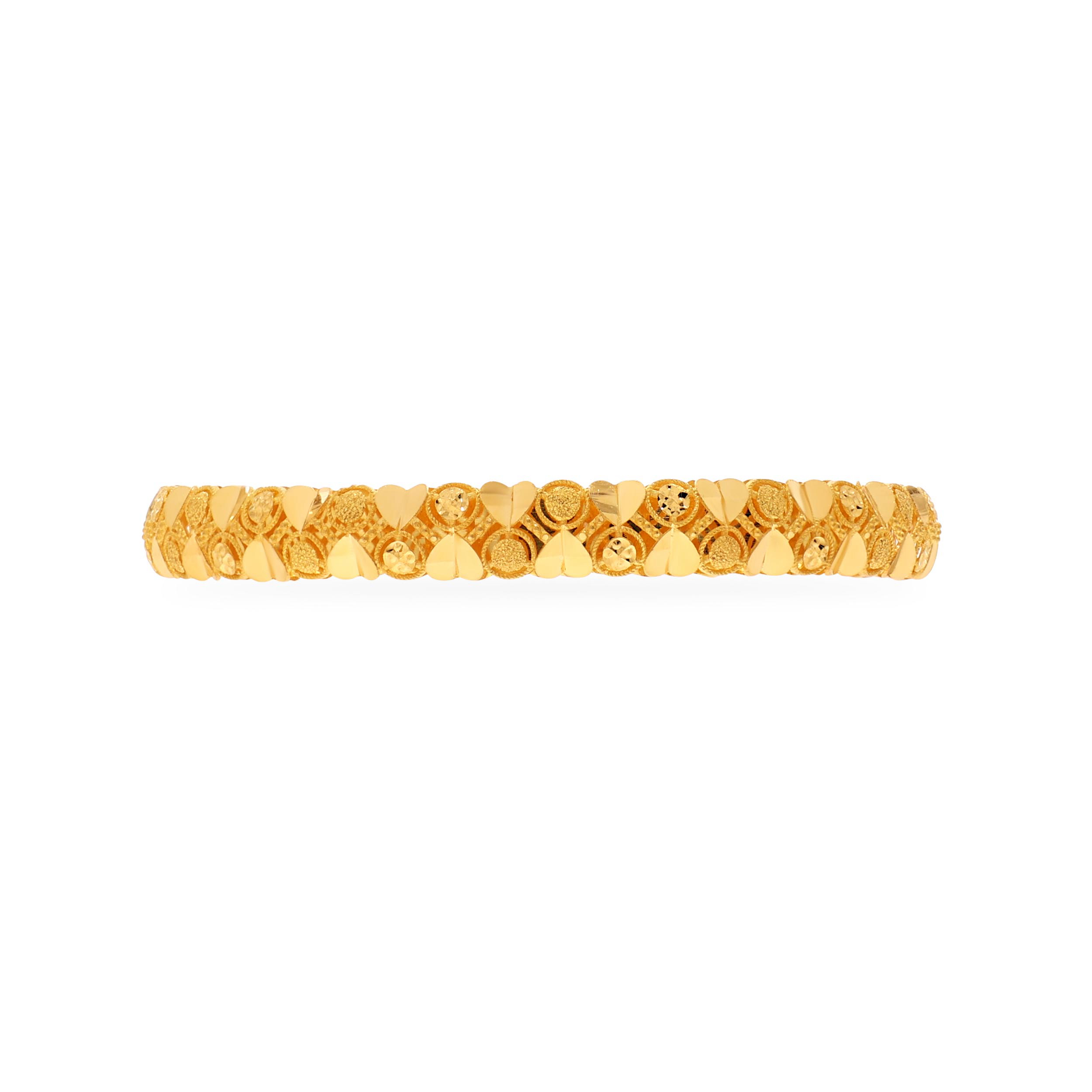 Romantic Sweethearts Gold Bangle - Senco Gold and Diamonds