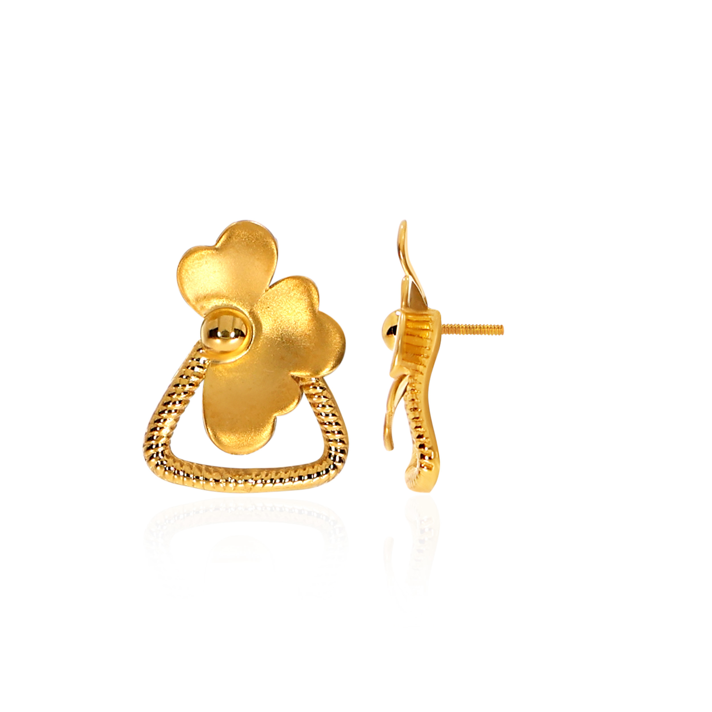 Daisy Sheen Gold Studs - Senco Gold and Diamonds