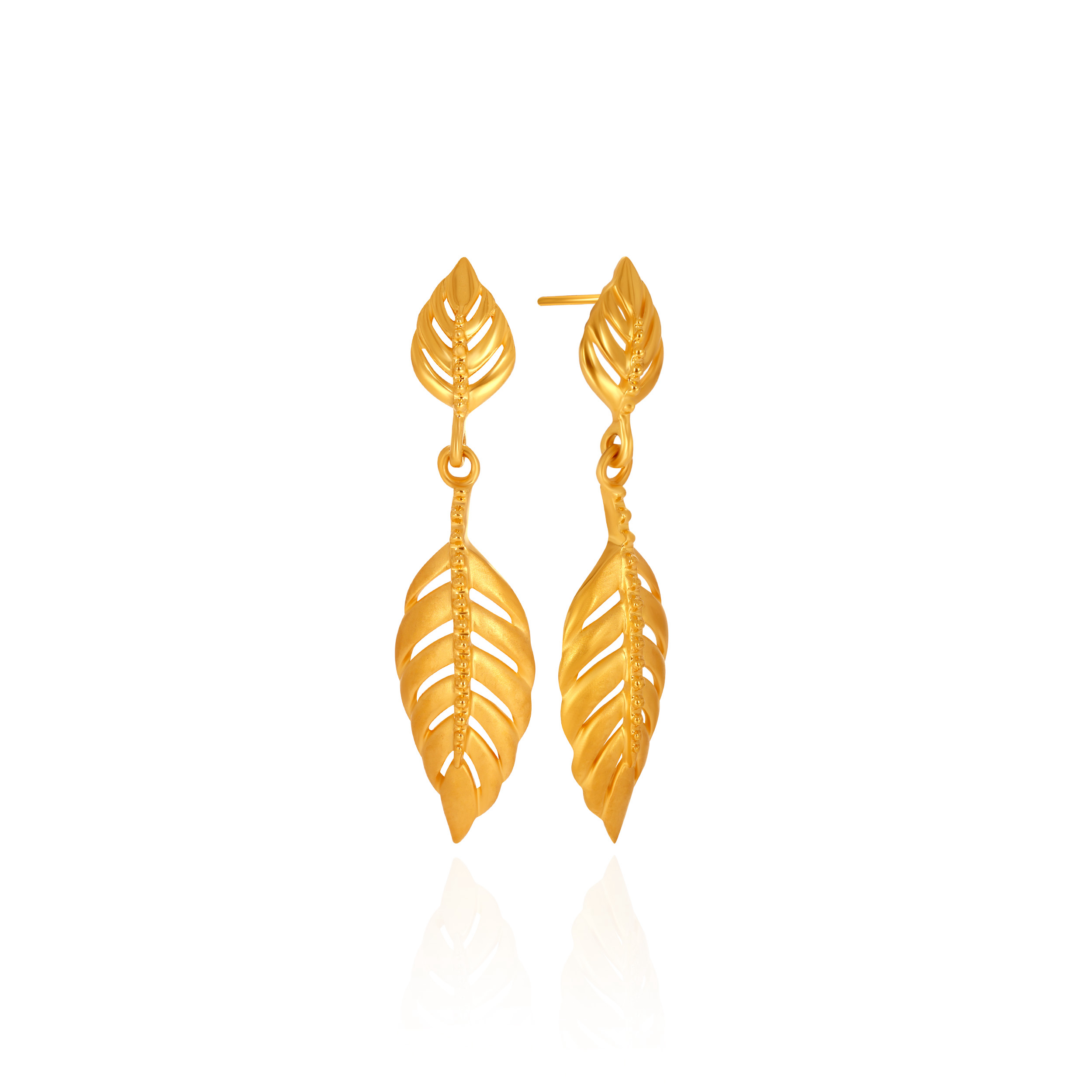 Nature’s Vein Gold Earrings - Senco Gold and Diamonds