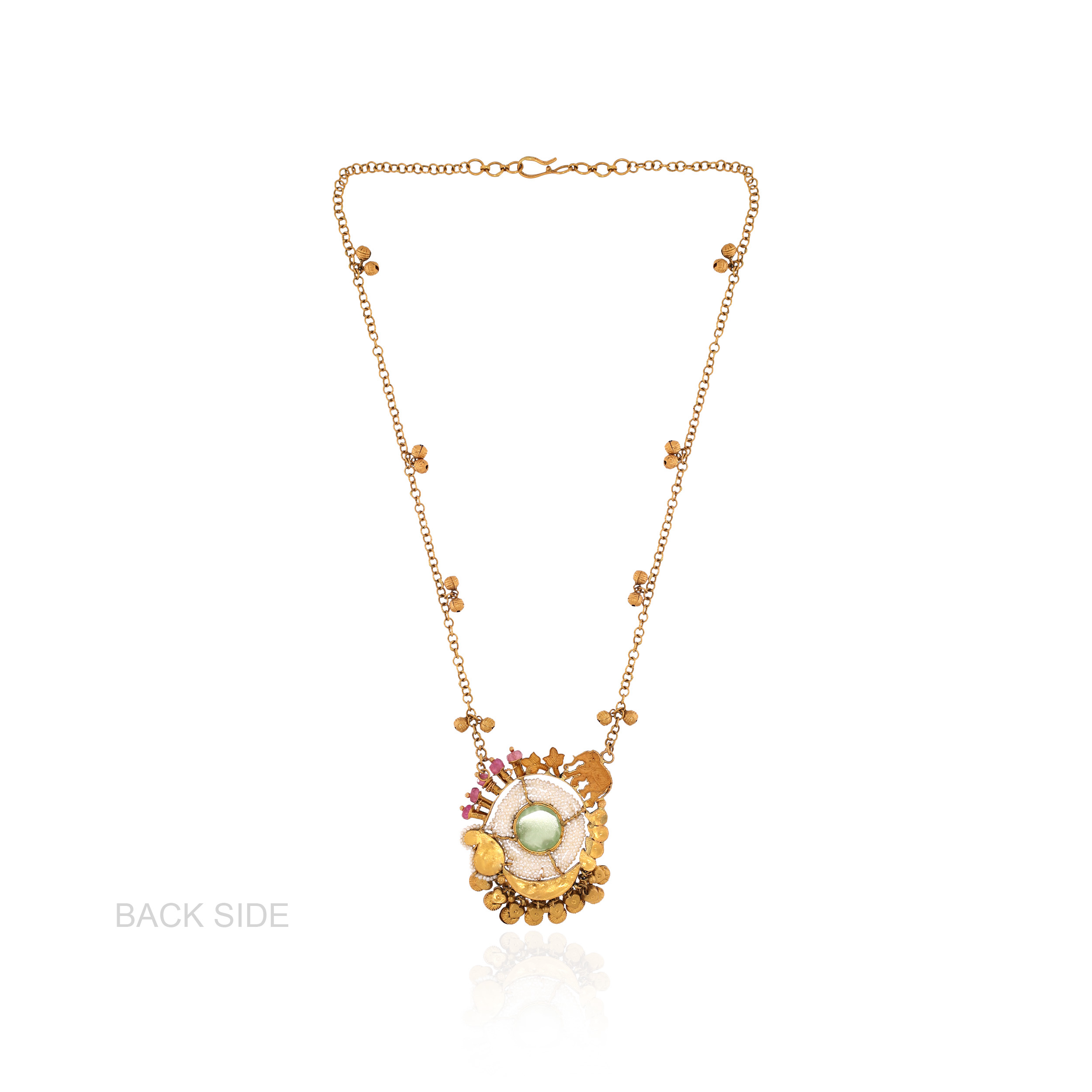 22K Yellow Gold Kundan Necklace-GN-D000782878 - Senco Gold and Diamonds