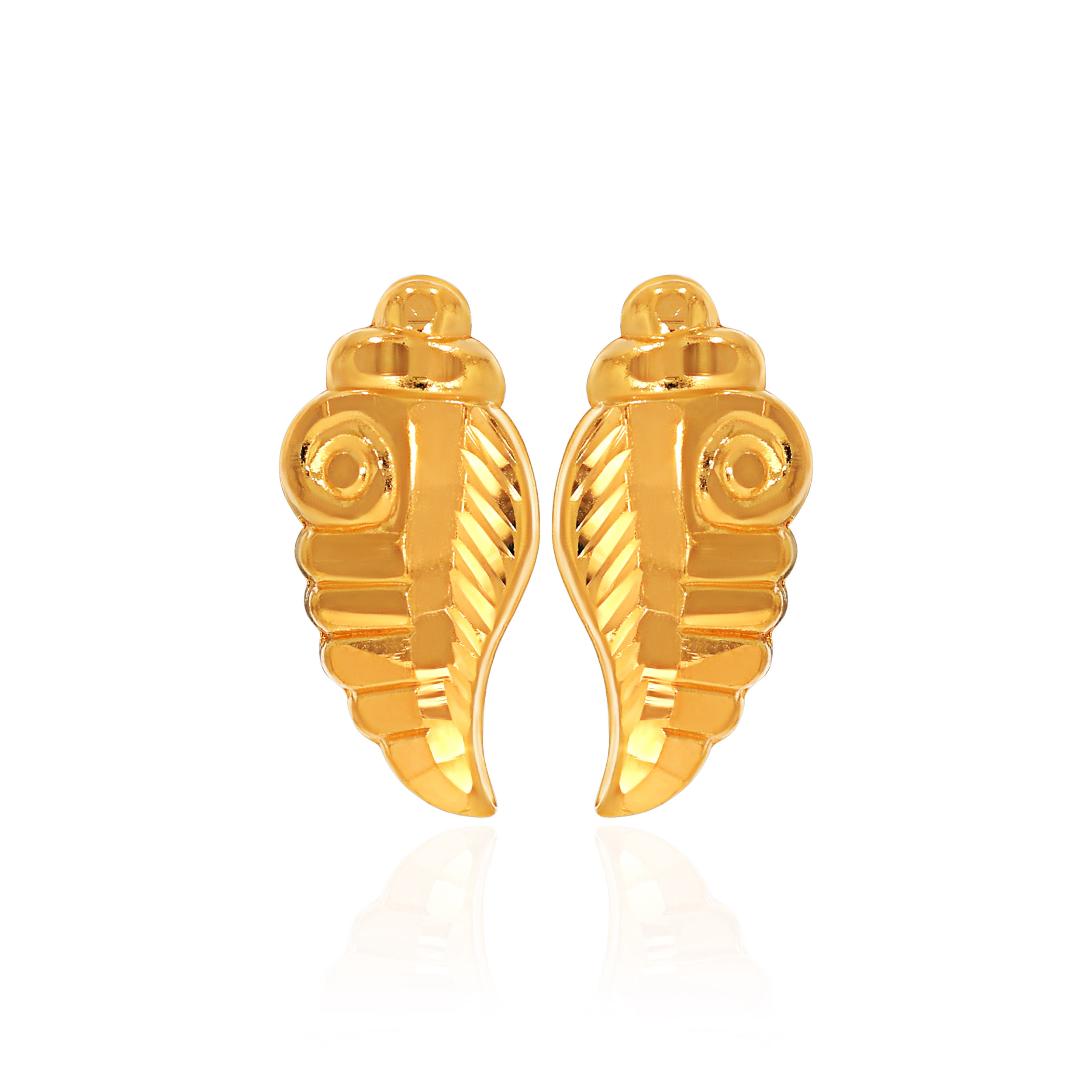 22K Yellow Gold Studs Earrings-GP-D000712540 - Senco Gold and Diamonds