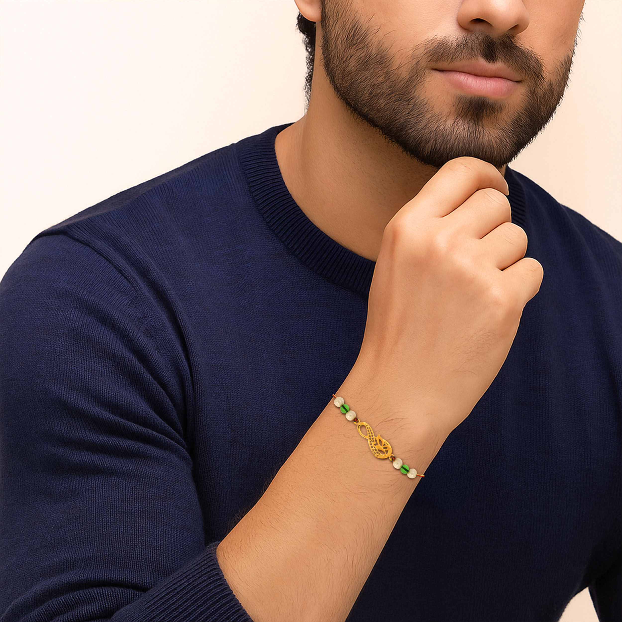Forever Connected Gold Rakhi - Senco Gold and Diamonds