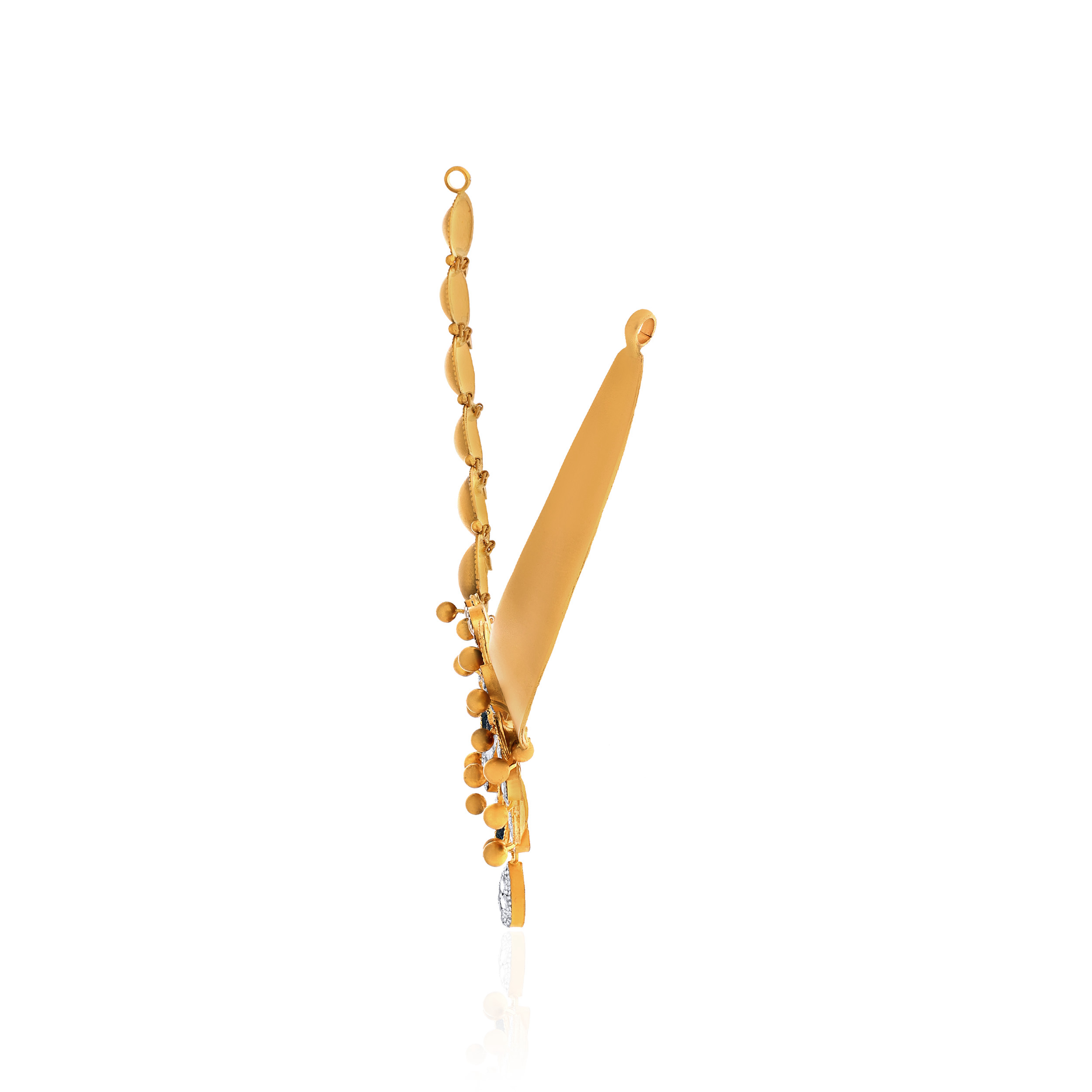 22K Yellow Gold Antique Kundan Necklace-GN-D000760626 - Senco Gold and Diamonds