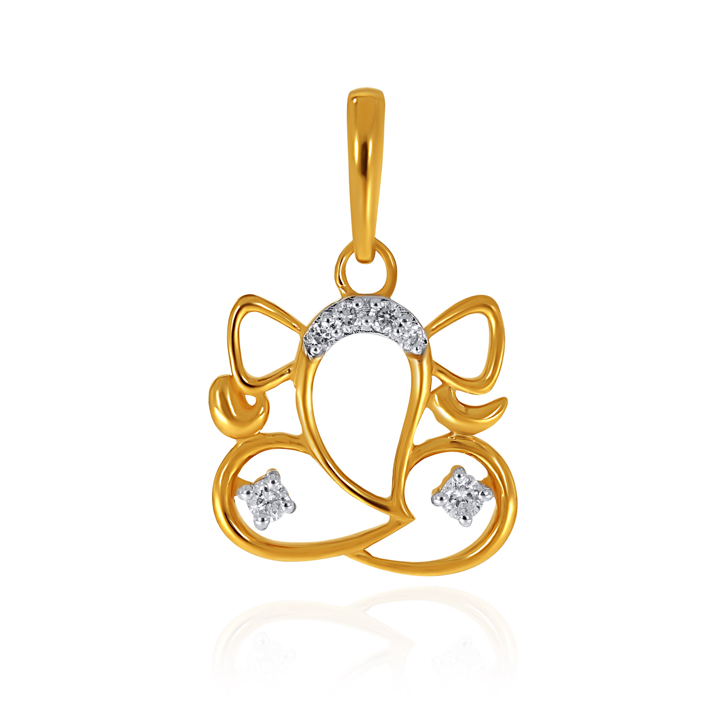 Artful Aura Ganesha Diamond Pendant - Senco Gold and Diamonds