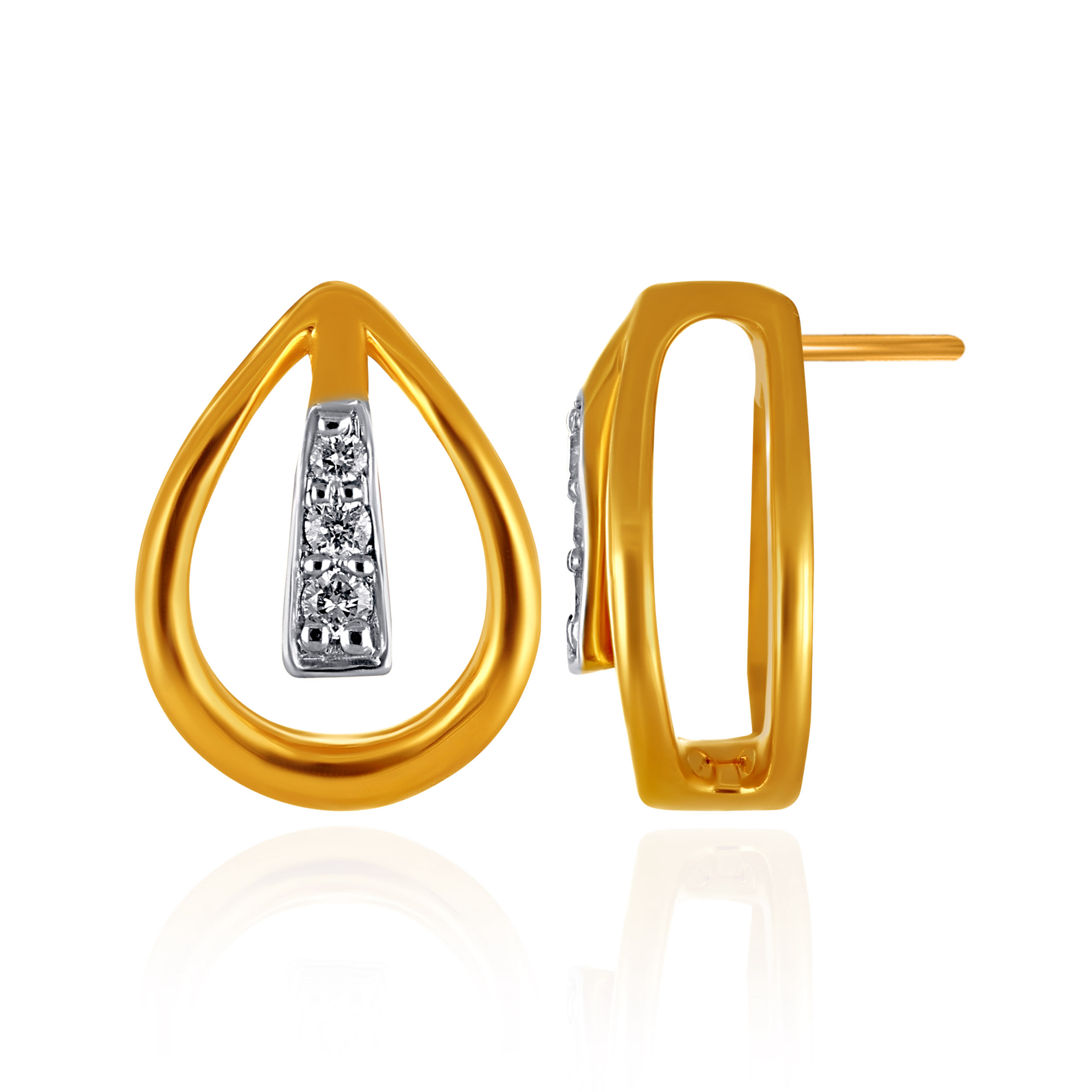 Chic Teardrop Diamond Studs - Senco Gold and Diamonds