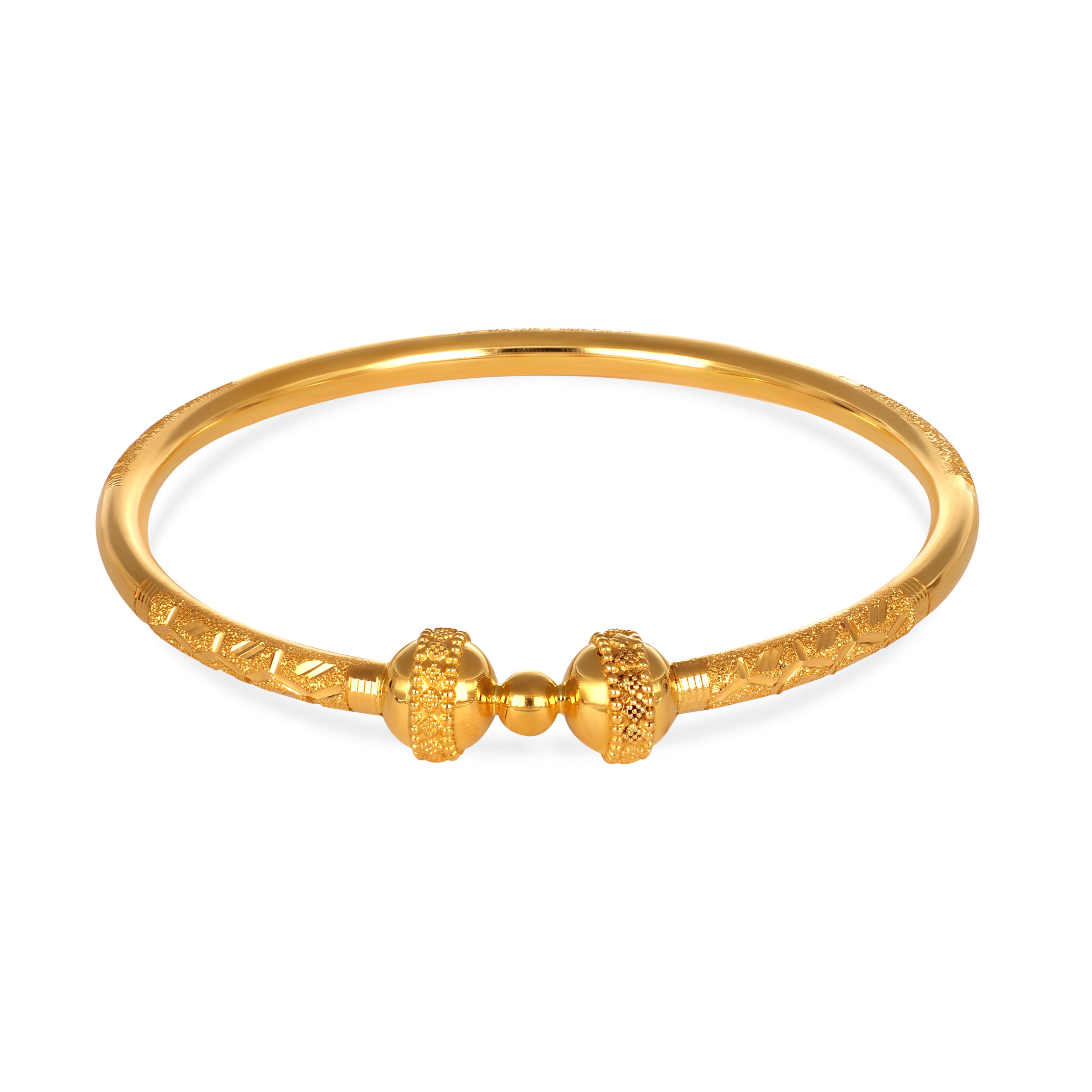 Radiant Spheres Gold Bangle - Senco Gold and Diamonds