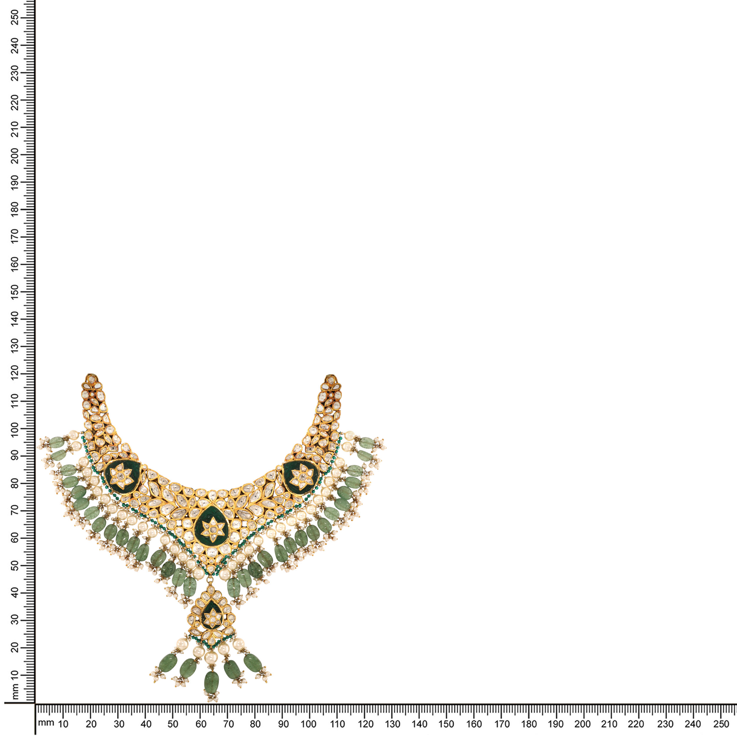 18K Yellow Gold Polki Kundan Necklace-DGN-D000598713 - Senco Gold and Diamonds