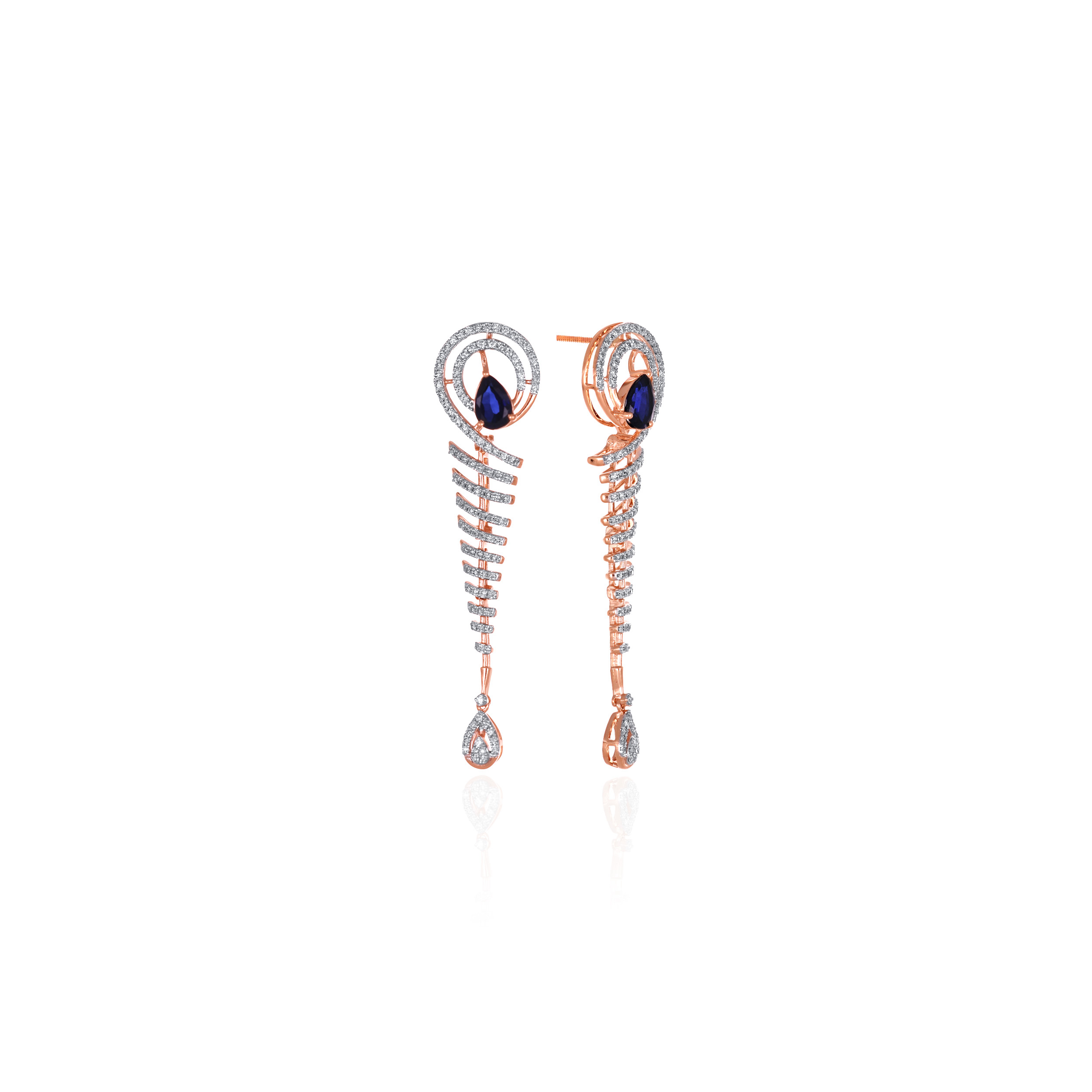 Midnight Bloom Diamond Earrings - Senco Gold and Diamonds