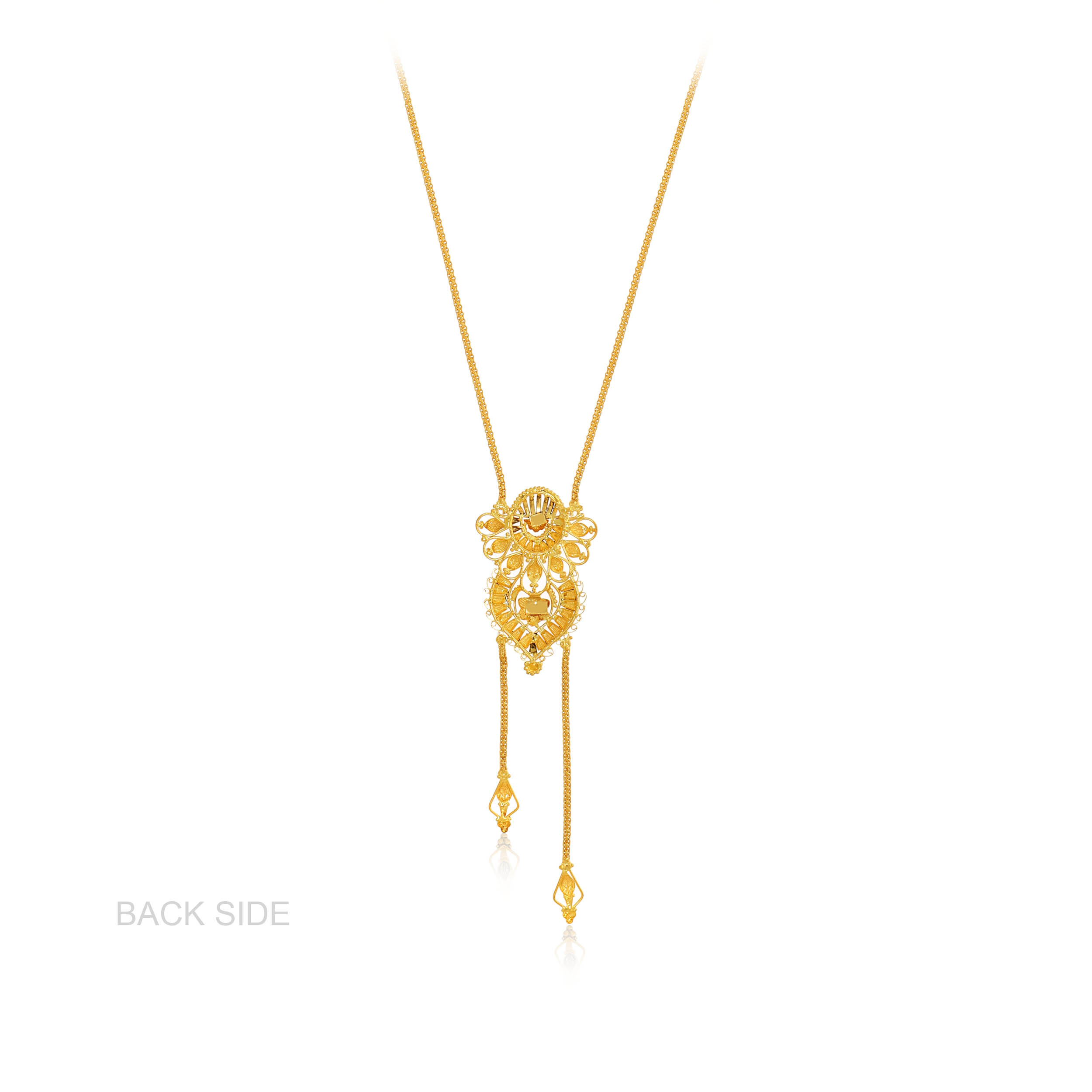 Artsy Flora Antique Gold Necklace - Senco Gold and Diamonds