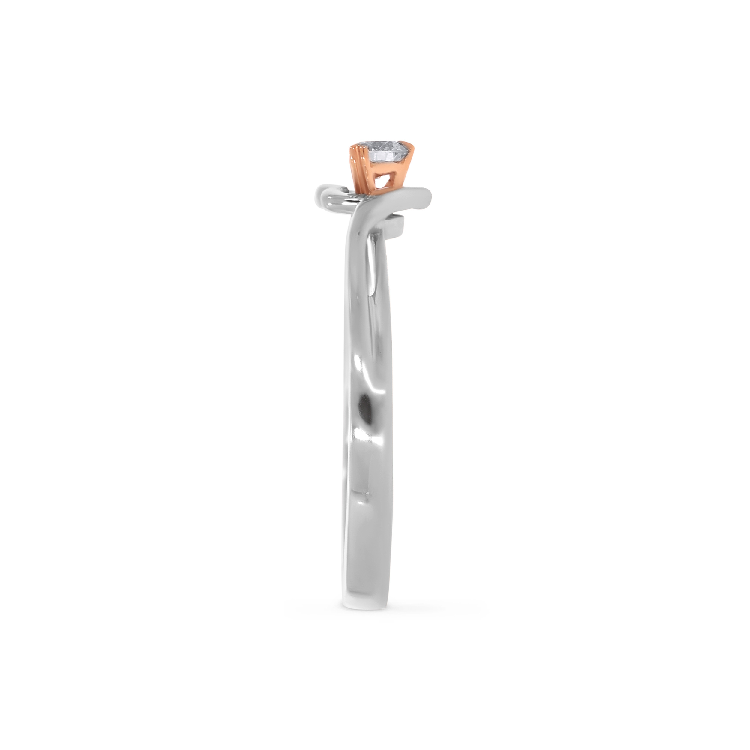 Twisted Designed Platinum Ring - Senco Gold and Diamonds