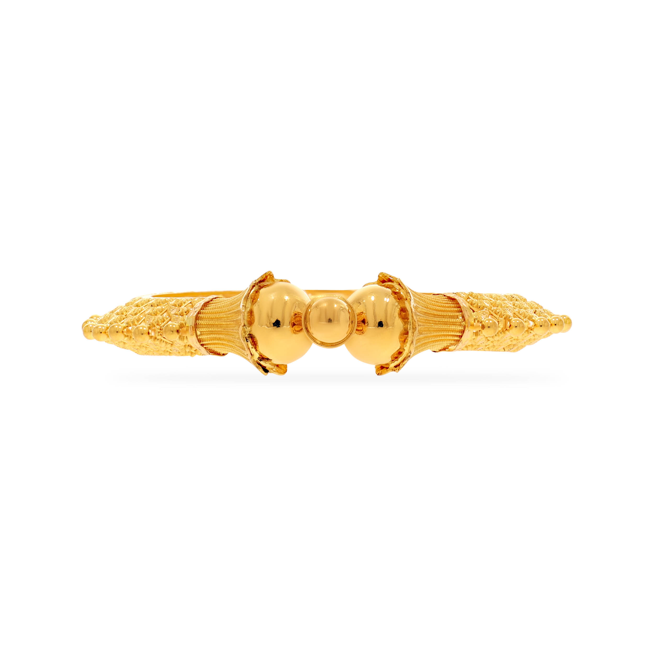 Conventional Art Gold Mukh Bangle - Senco Gold and Diamonds
